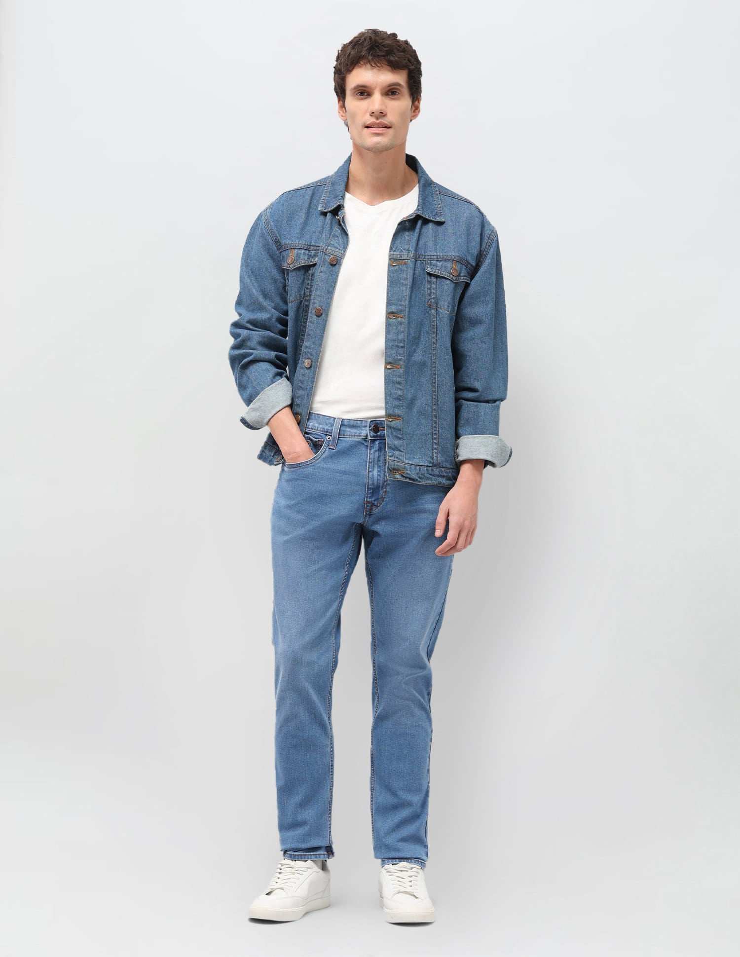 Solid Slim Fit Jeans Blue - U.S. Polo Assn. India | Large