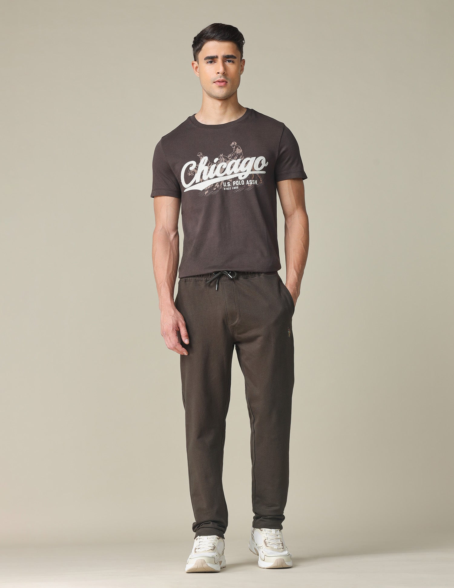Solid Regular Fit Track Pants Choco - U.S. POLO ASSN. | Large