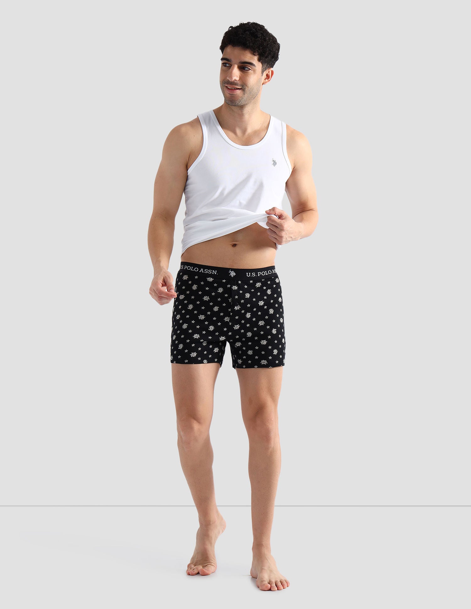 Comfort Regular Fit Solid OEX09 Boxers - Pack of 2 Black and Navy - U.S. POLO ASSN. | Large