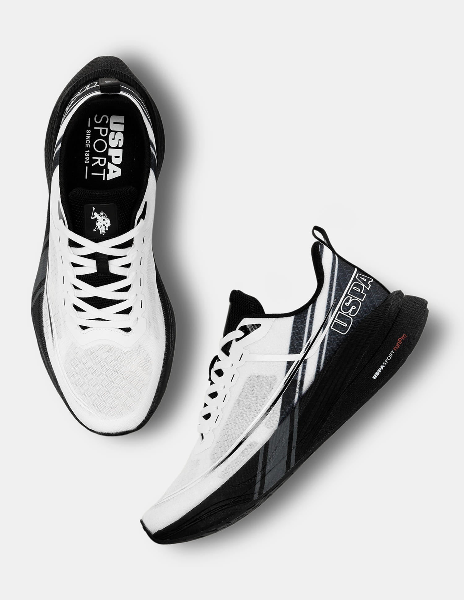 Men Erwin USPA Sport Runpro Running Shoes Light Grey - U.S. Polo Assn. India | Large