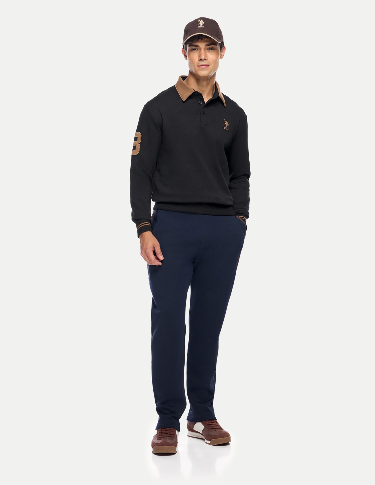 Solid Slim Fit Sweatshirt Black - U.S. Polo Assn. India | Large