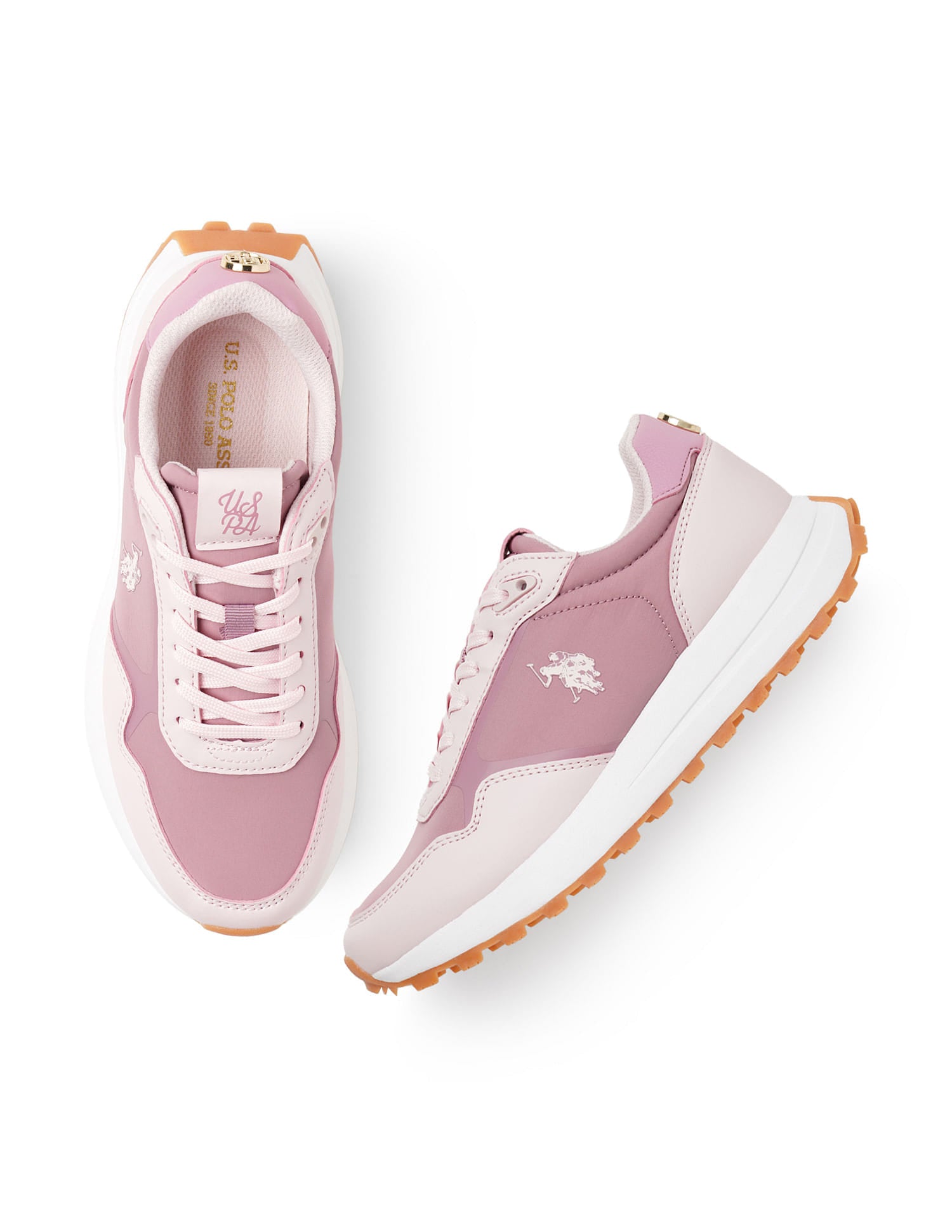 Women Colour Block Damaris Sneakers Dusty Pink - U.S. Polo Assn. India | Large