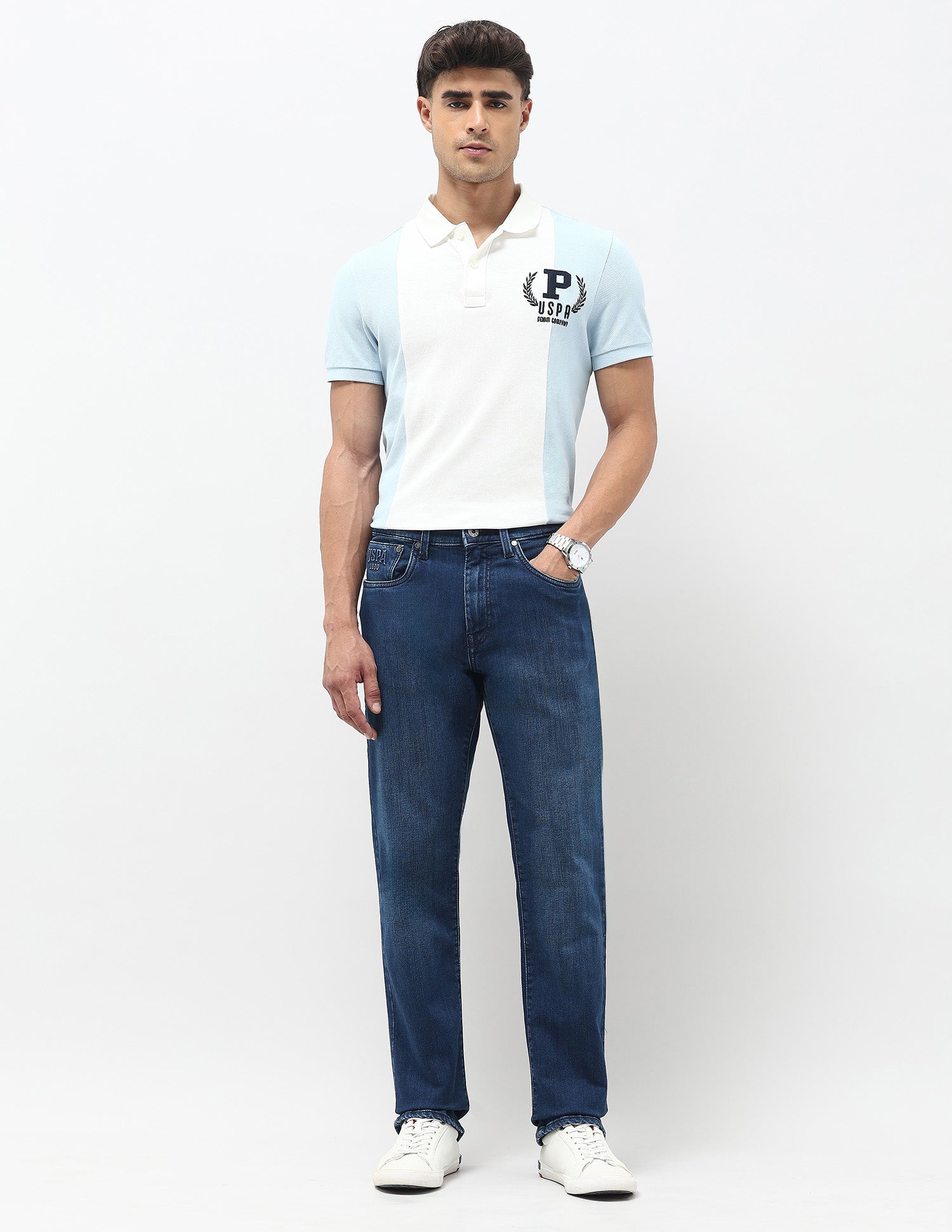 Harold Slim Straight Fit Blue Jeans Dark Wash - U.S. POLO ASSN. | Large