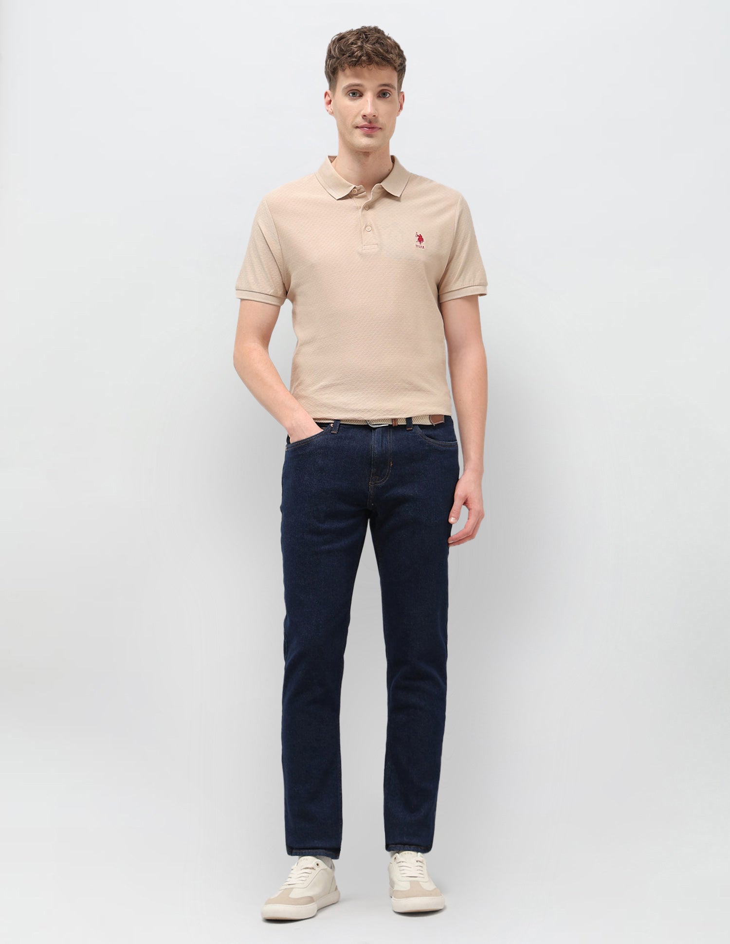 Brandon Slim Tapered Fit Blue Jeans Dark Blue - U.S. POLO ASSN. | Large