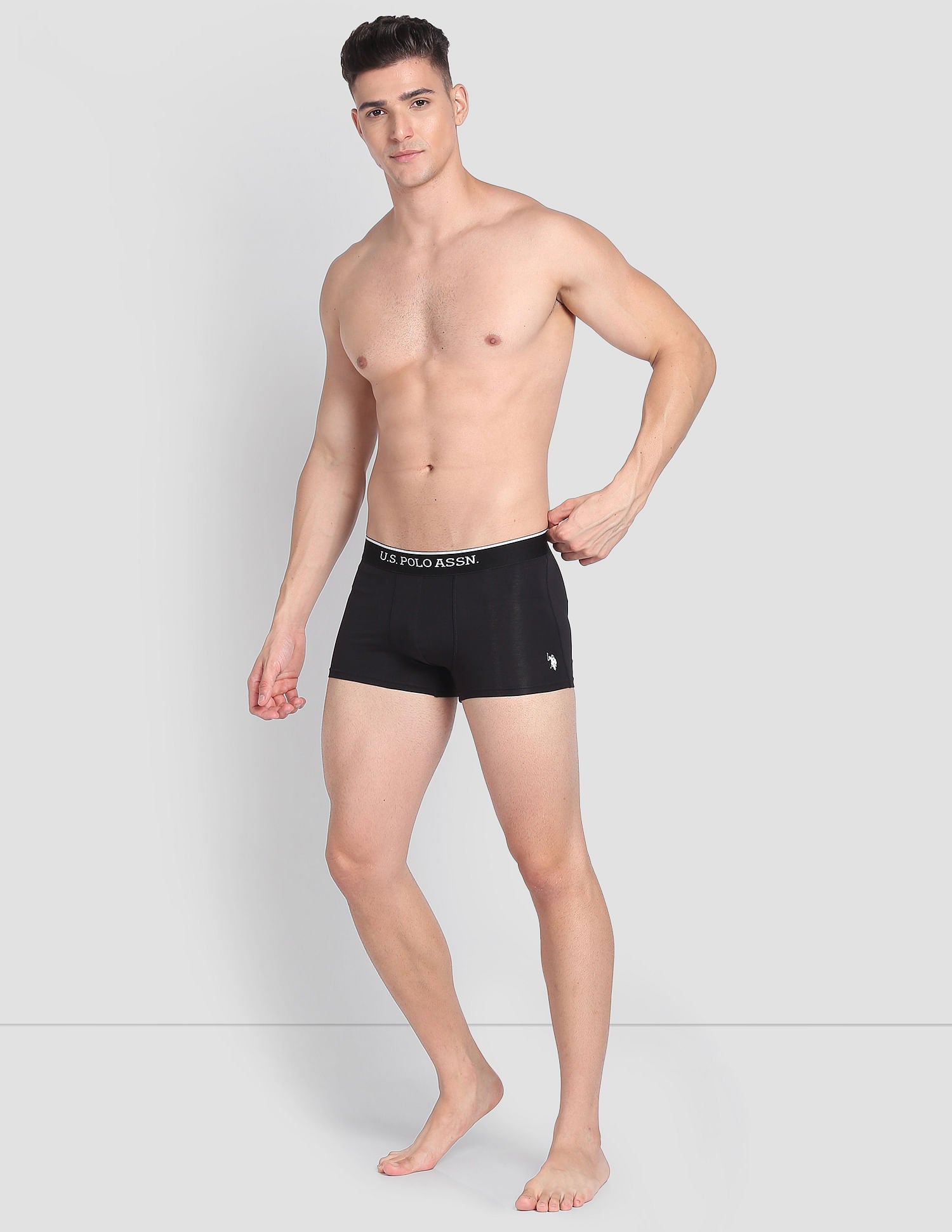 Mid Rise ET004 Trunks - Pack Of 3 Black, Blue And Navy - U.S. POLO ASSN. | Large