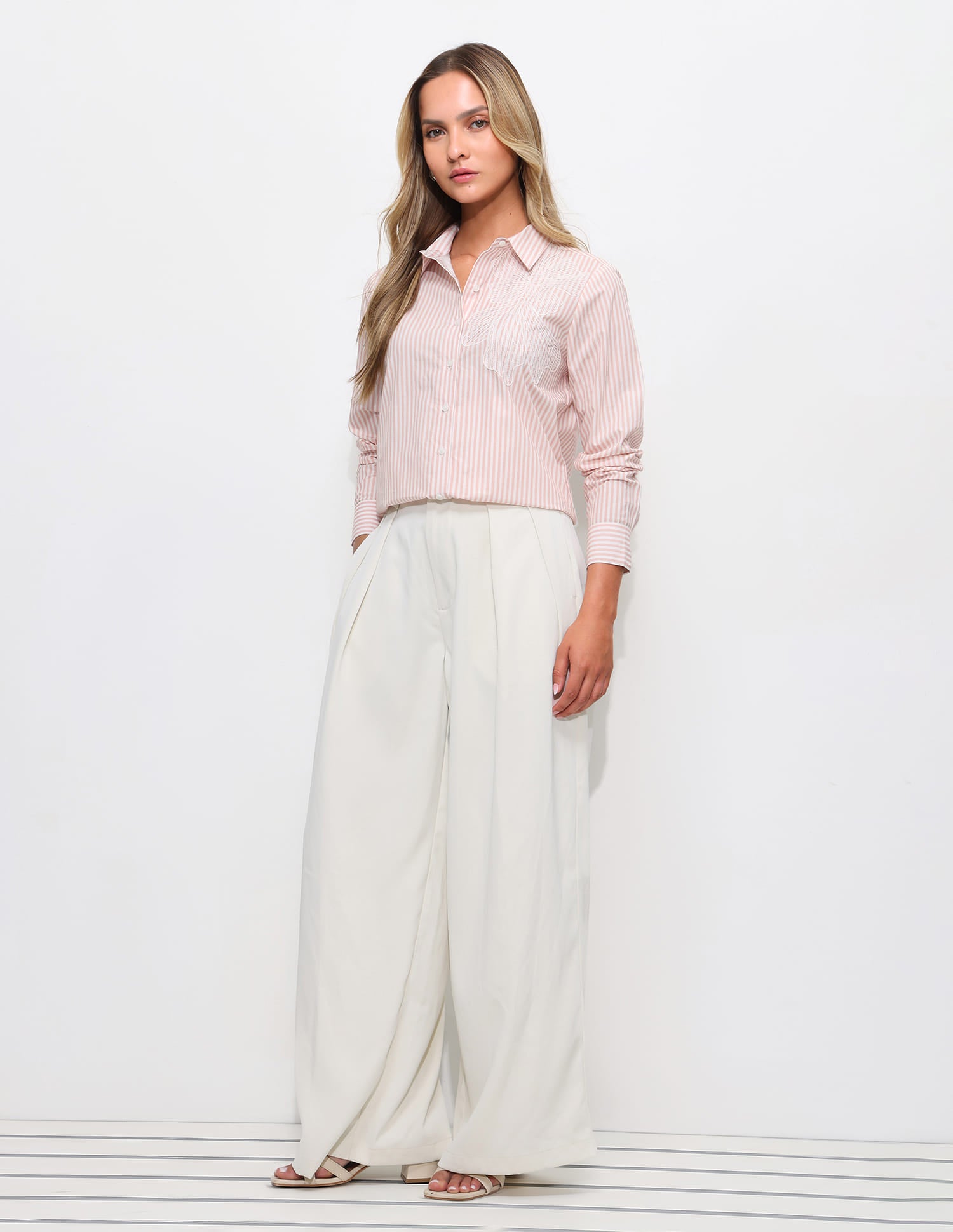 Vertical Striped Regular Fit Shirt Pink - U.S. Polo Assn. India | Large