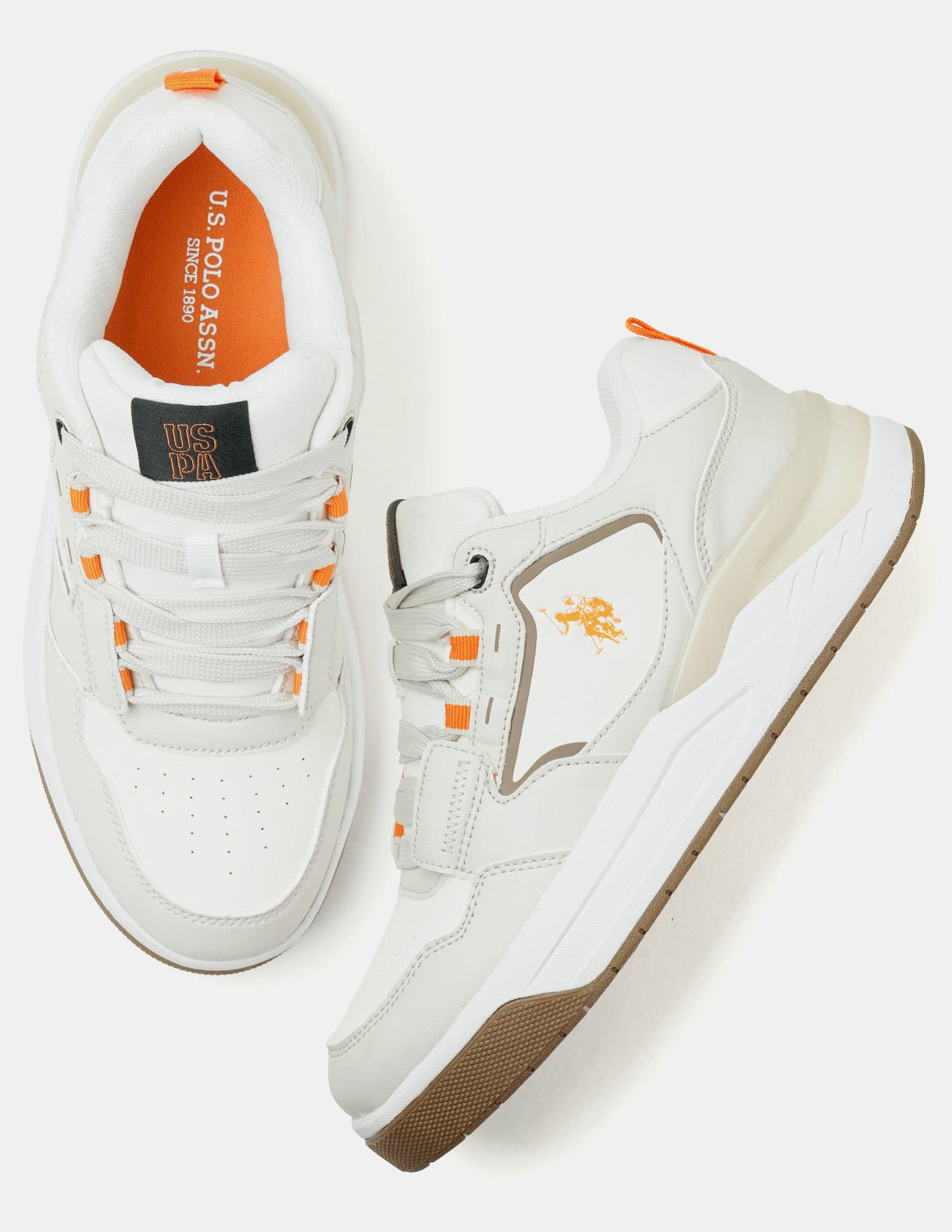 Men Colourblocked Vander Sneakers Beige - U.S. Polo Assn. India | Large