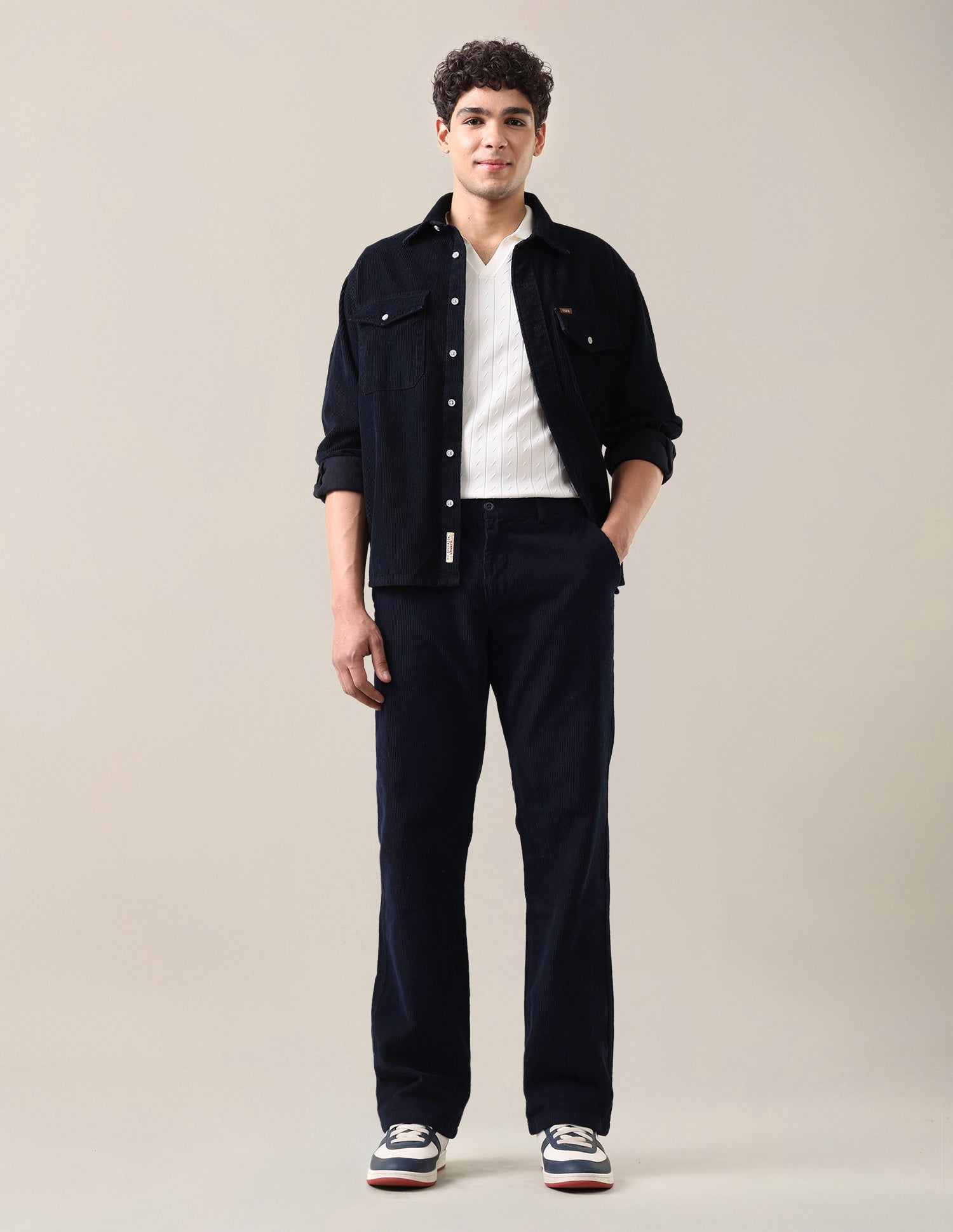 Corduroy	Riley Straight Fit Trousers Navy - U.S. Polo Assn. India | Large