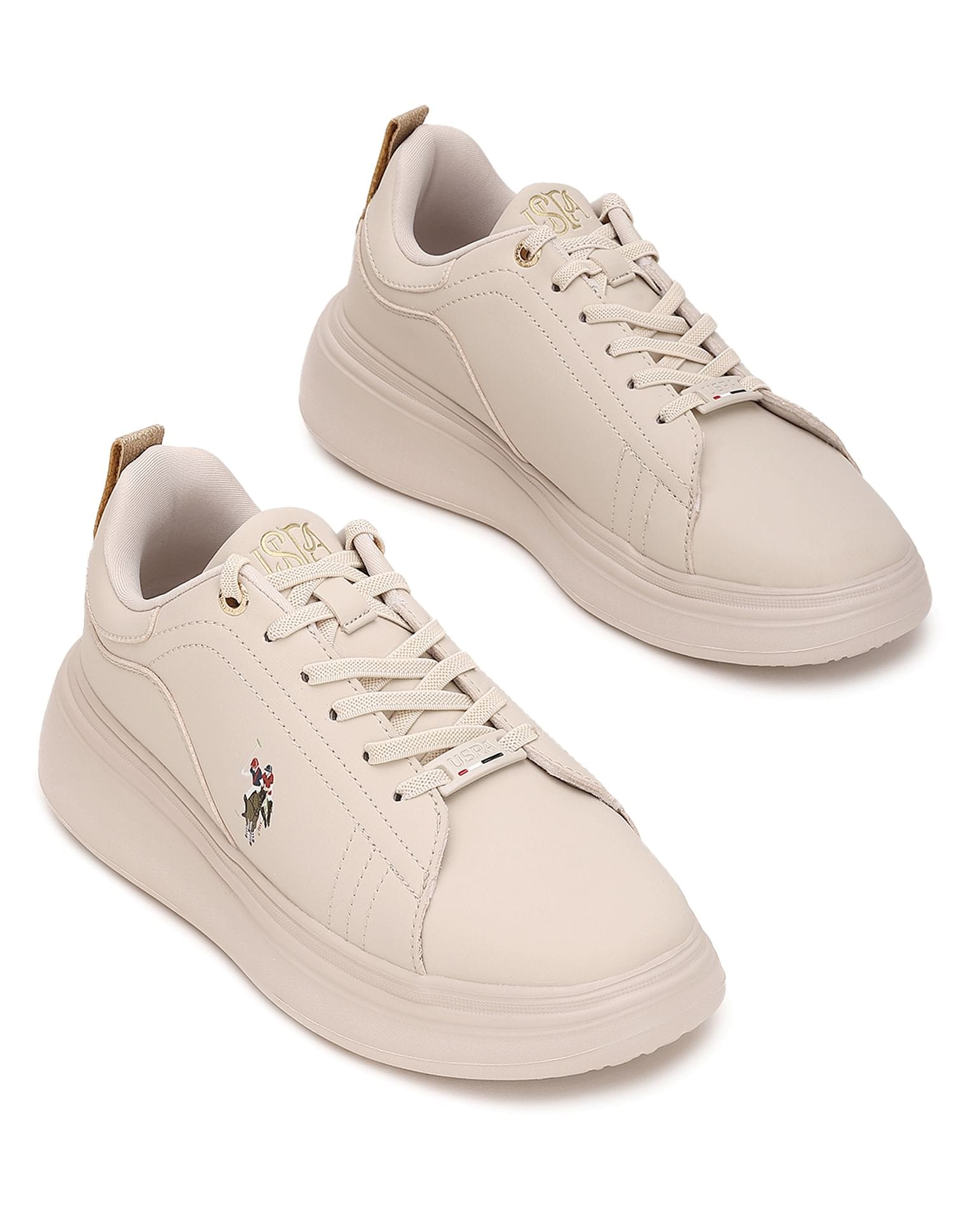 Ariel 2.0 Nude Light Weight Sneaker Shoes Nude - U.S. Polo Assn. India | Large