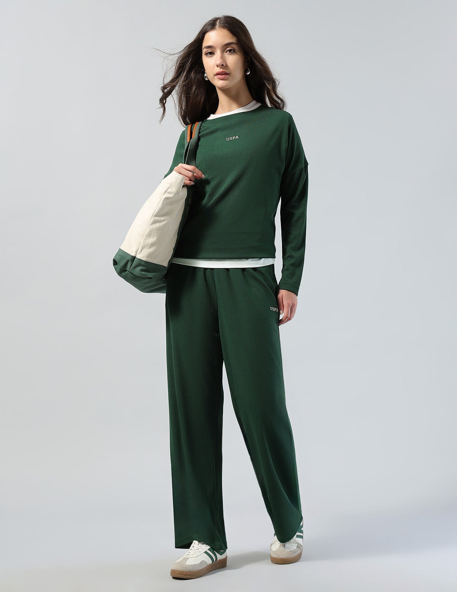 Textured Relaxed Fit T-Shirt Green - U.S. POLO ASSN. | Large