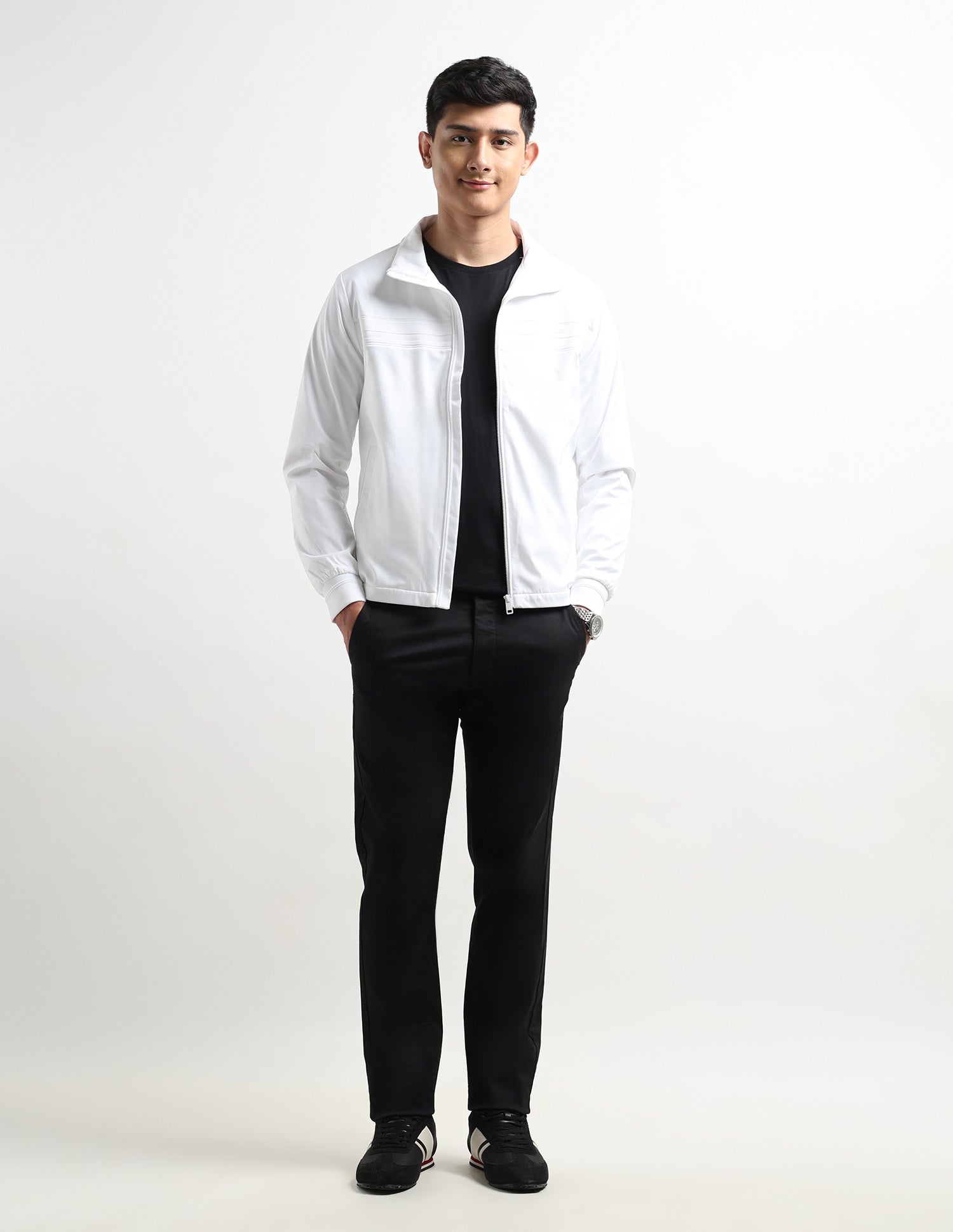 Solid Regular Fit Jacket White - U.S. POLO ASSN. | Large