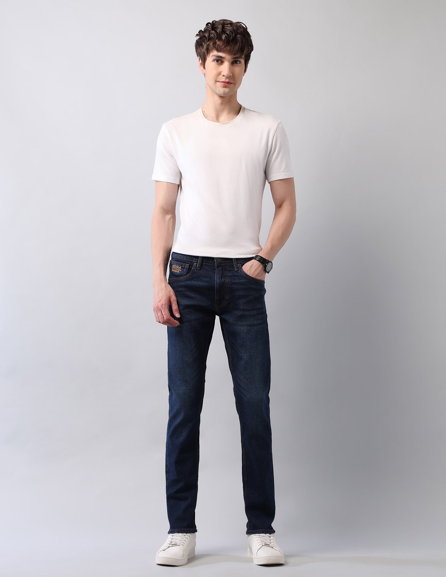 Regallo Skinny Fit Blue Jeans Blue - U.S. Polo Assn. India | Large