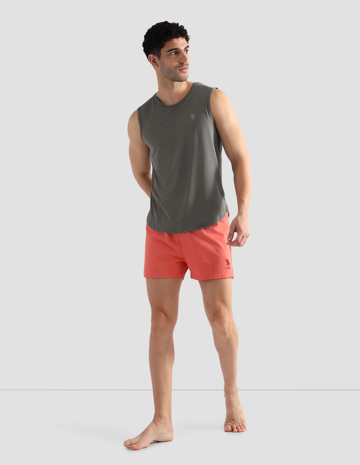 Solid Cotton OEV07 Vest - Pack Of 1 Grey - U.S. POLO ASSN. | Large