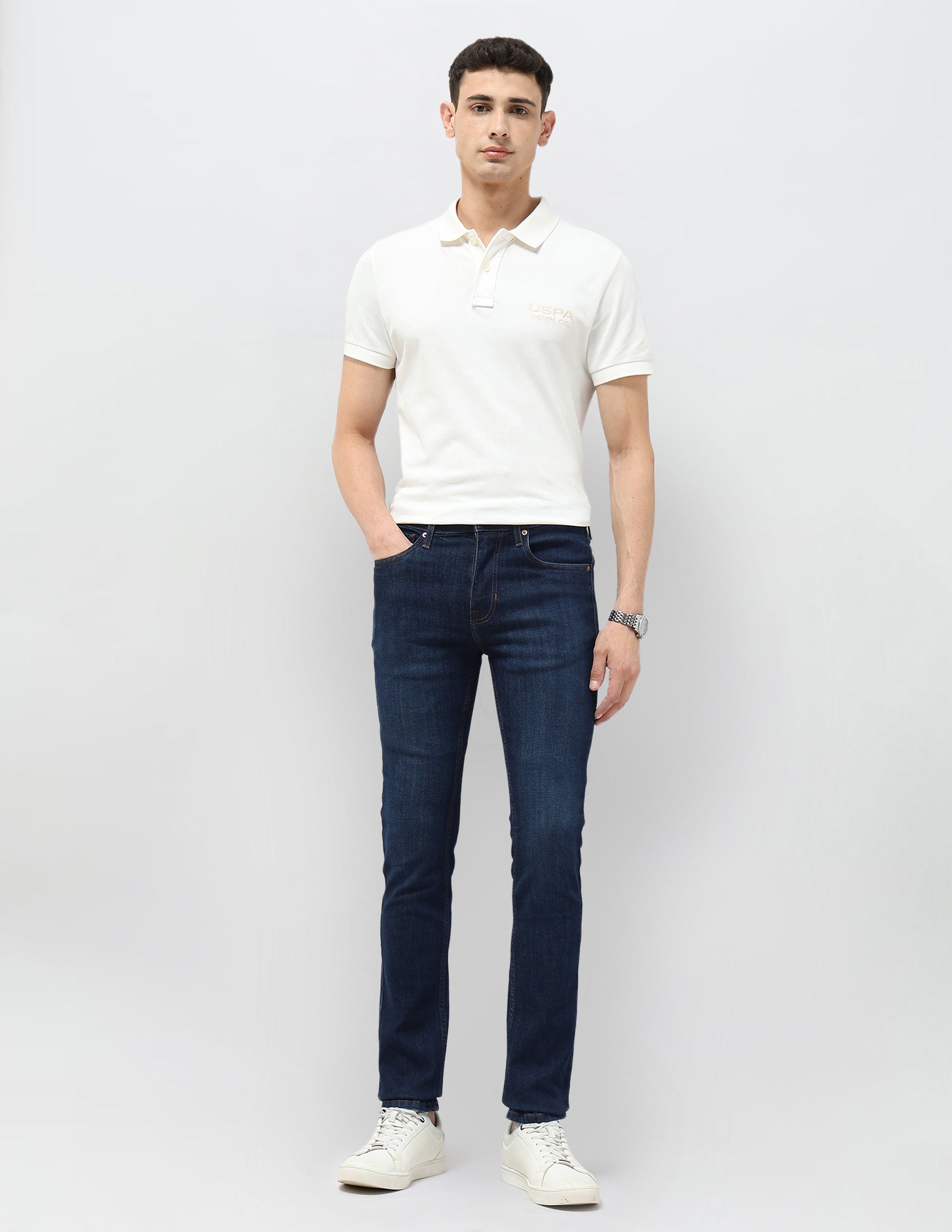 Regallo Skinny Fit Blue Jeans Dark Blue - U.S. POLO ASSN. | Large