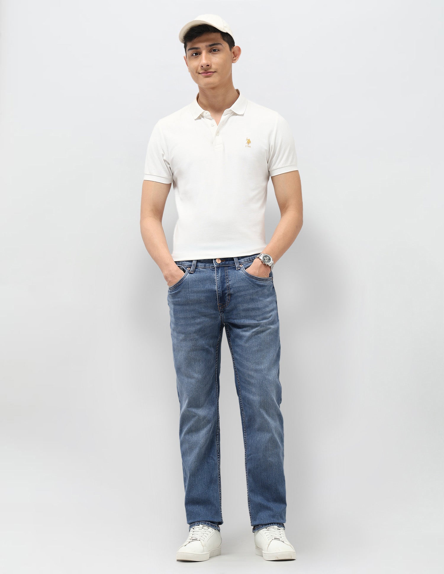 Harold Slim Straight Fit Blue Jeans Indigo - U.S. Polo Assn. India | Large