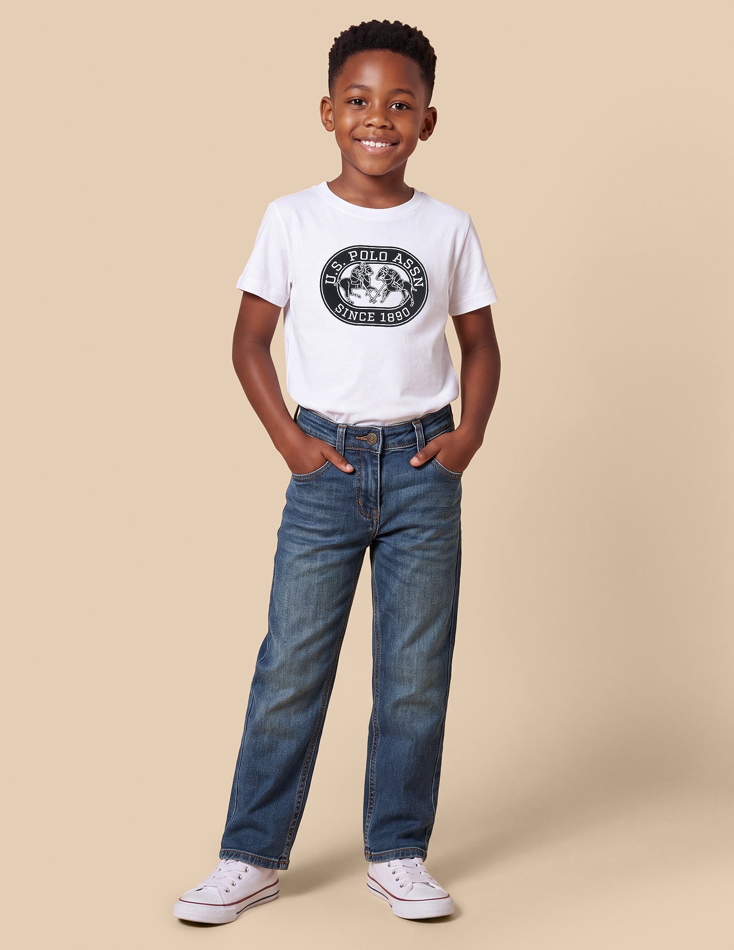 Harold Slim Straight Fit Blue Jeans Dark Blue - U.S. Polo Assn. India | Large