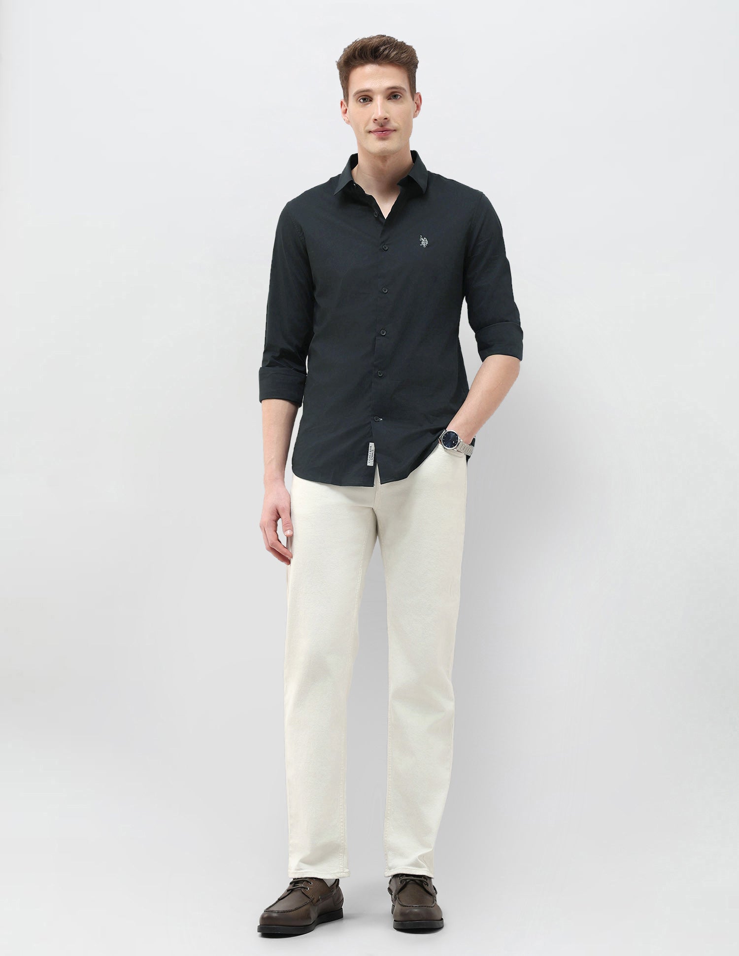 Black & Gold Regular Fit Shirt Black - U.S. Polo Assn. India | Large