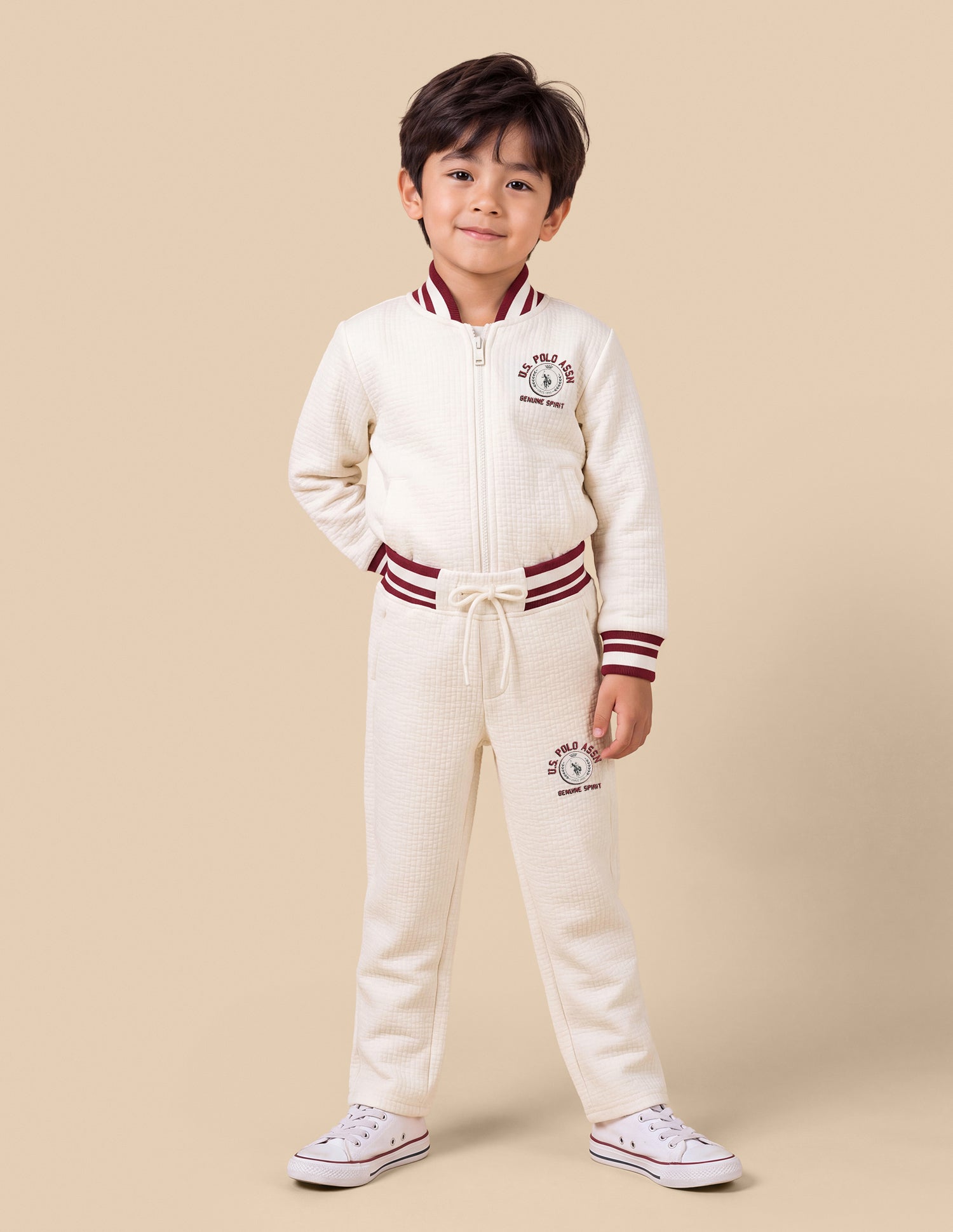 Mid Rise Regular Fit Sweatpants Ivory - U.S. Polo Assn. India | Large