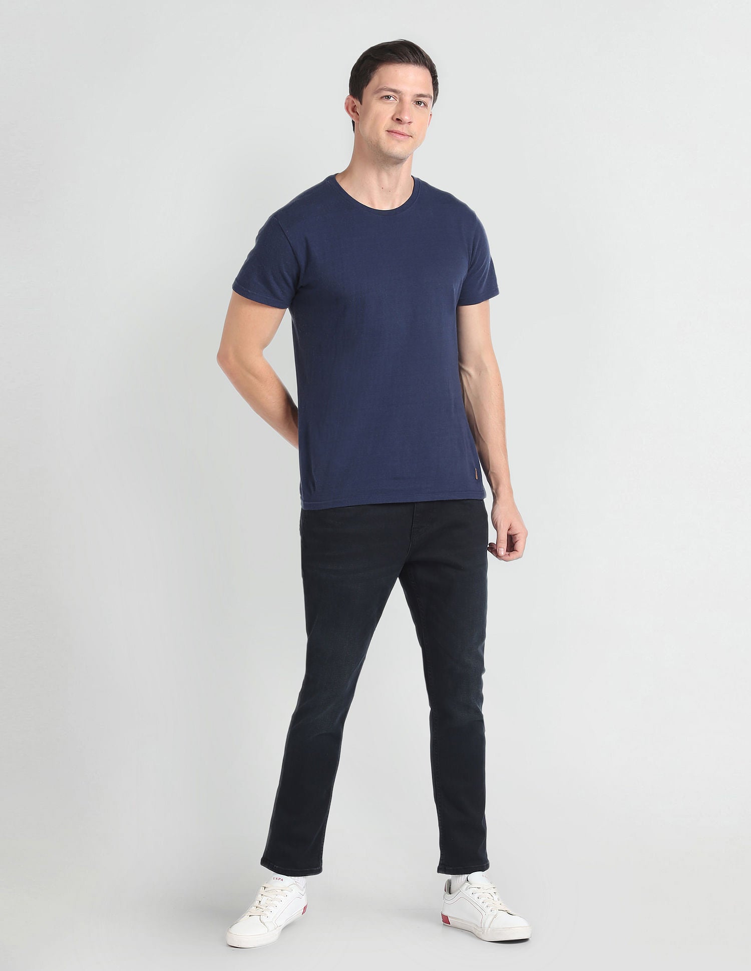 Henry Cropped Tapered Fit Blue Jeans Black - U.S. POLO ASSN. | Large