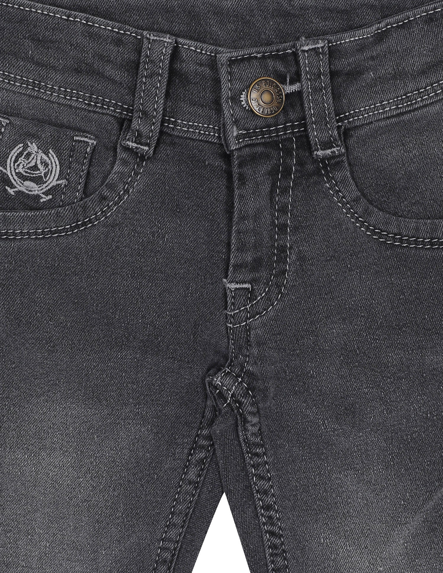 Skinny Fit Stone Wash Jeans Grey - U.S. Polo Assn. India | Large