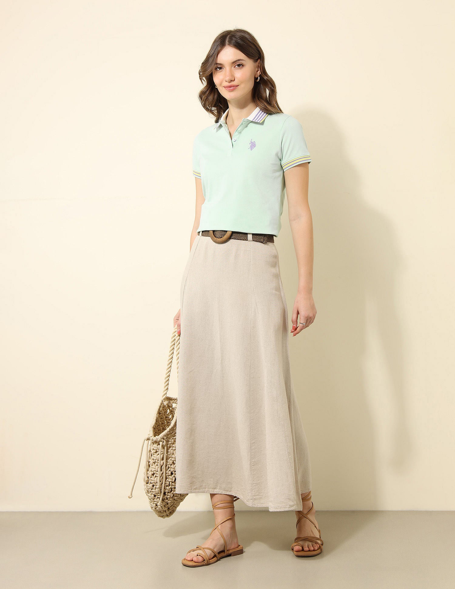 Regular Fit Solid Polo Shirt Mint - U.S. POLO ASSN. | Large