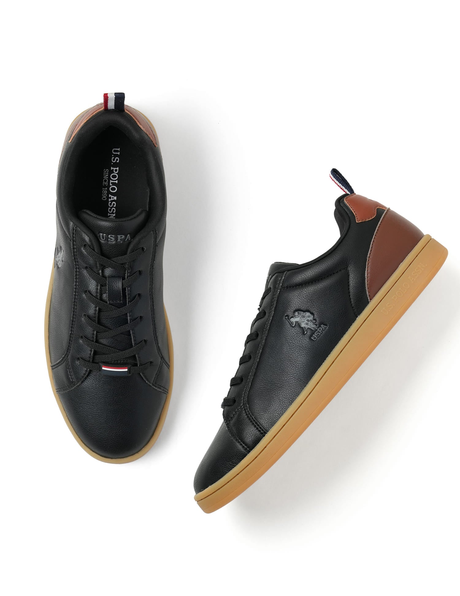Colour Block Panelled Stefan 3.0 Sneakers Black - U.S. Polo Assn. India | Large