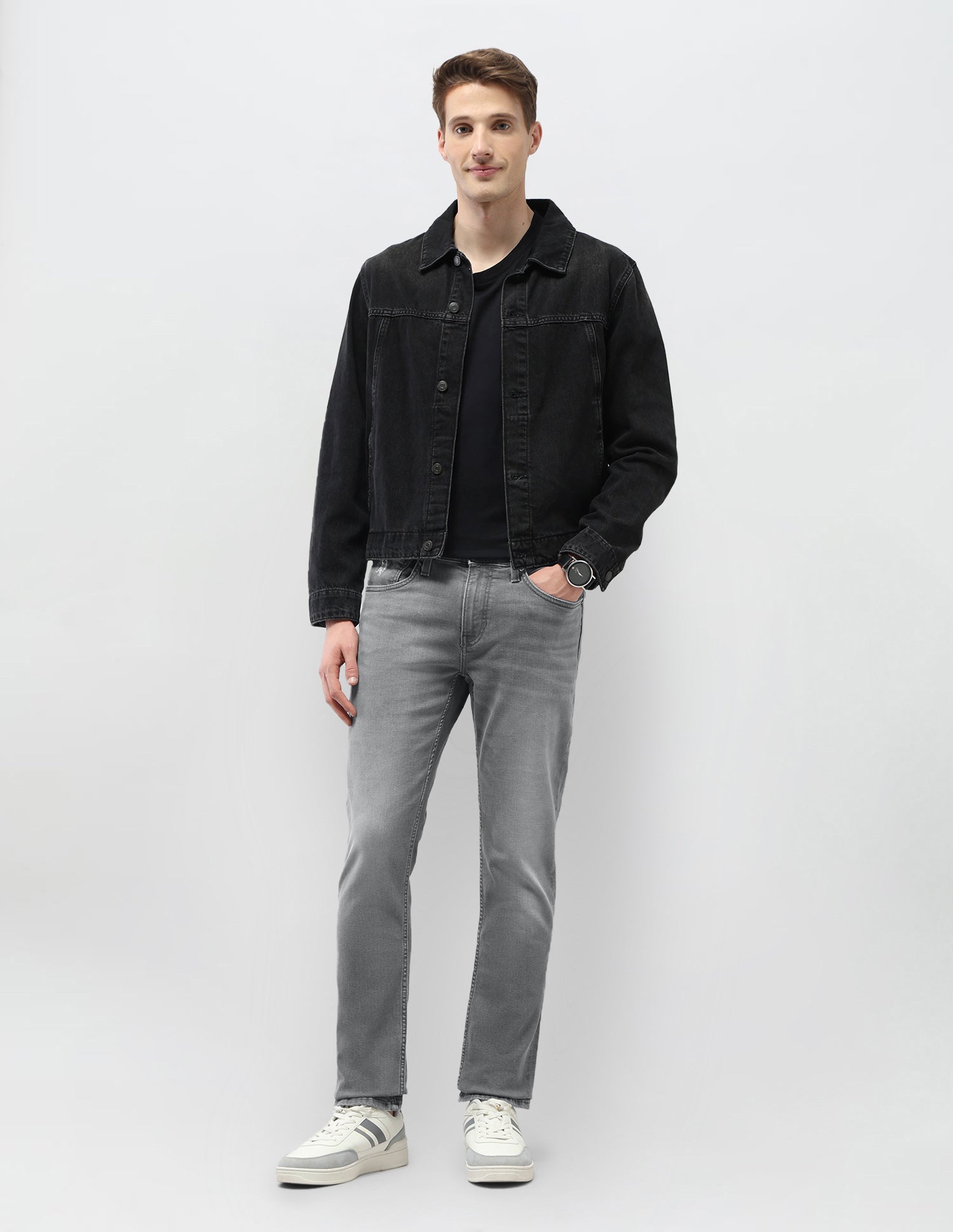 Brandon Slim Tapered Fit Grey Jeans Grey - U.S. Polo Assn. India | Large