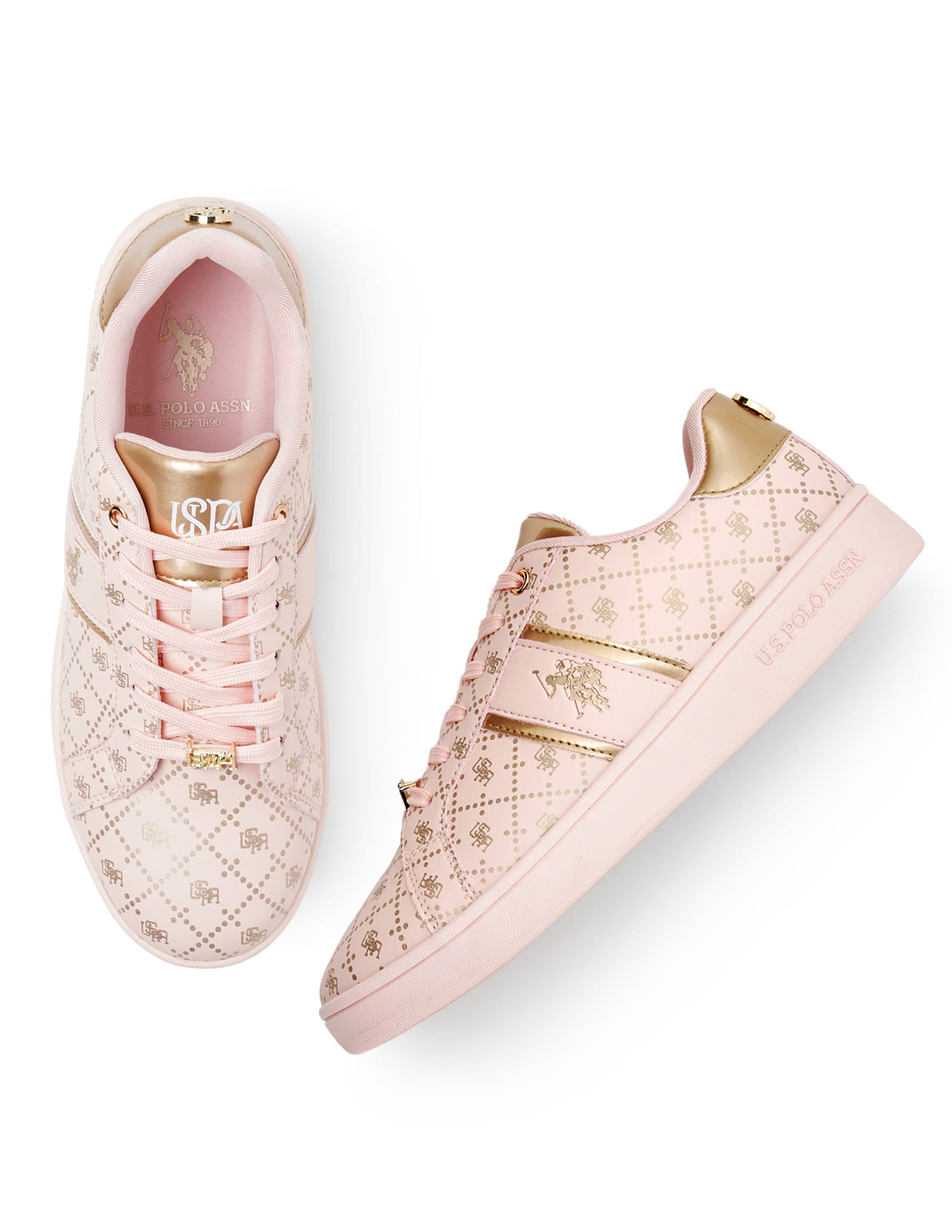 Women Logo Harriet 2.0 Sneakers Pink - U.S. Polo Assn. India | Large