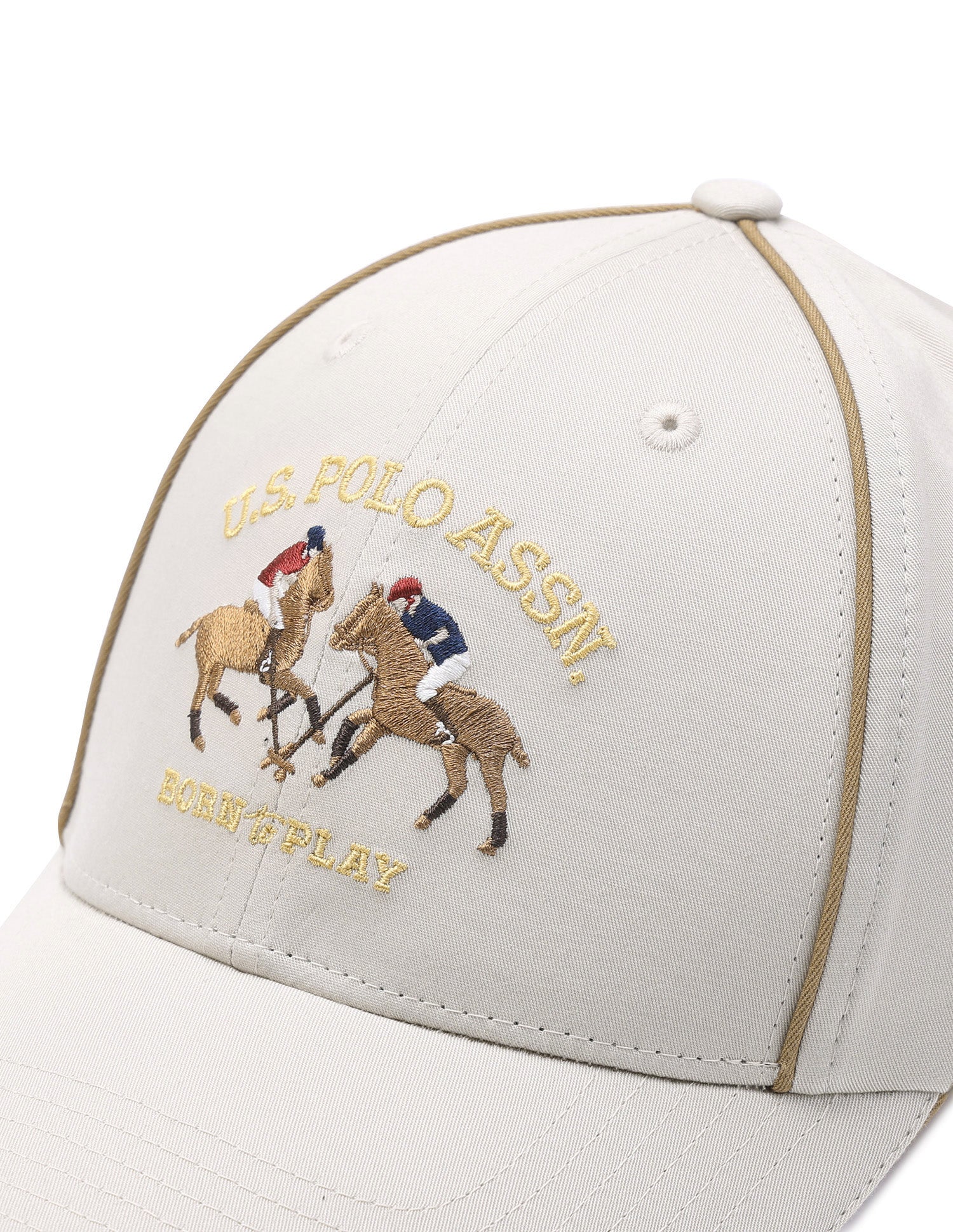 Brand Embroidered Twill Cap Beige - U.S. Polo Assn. India | Large