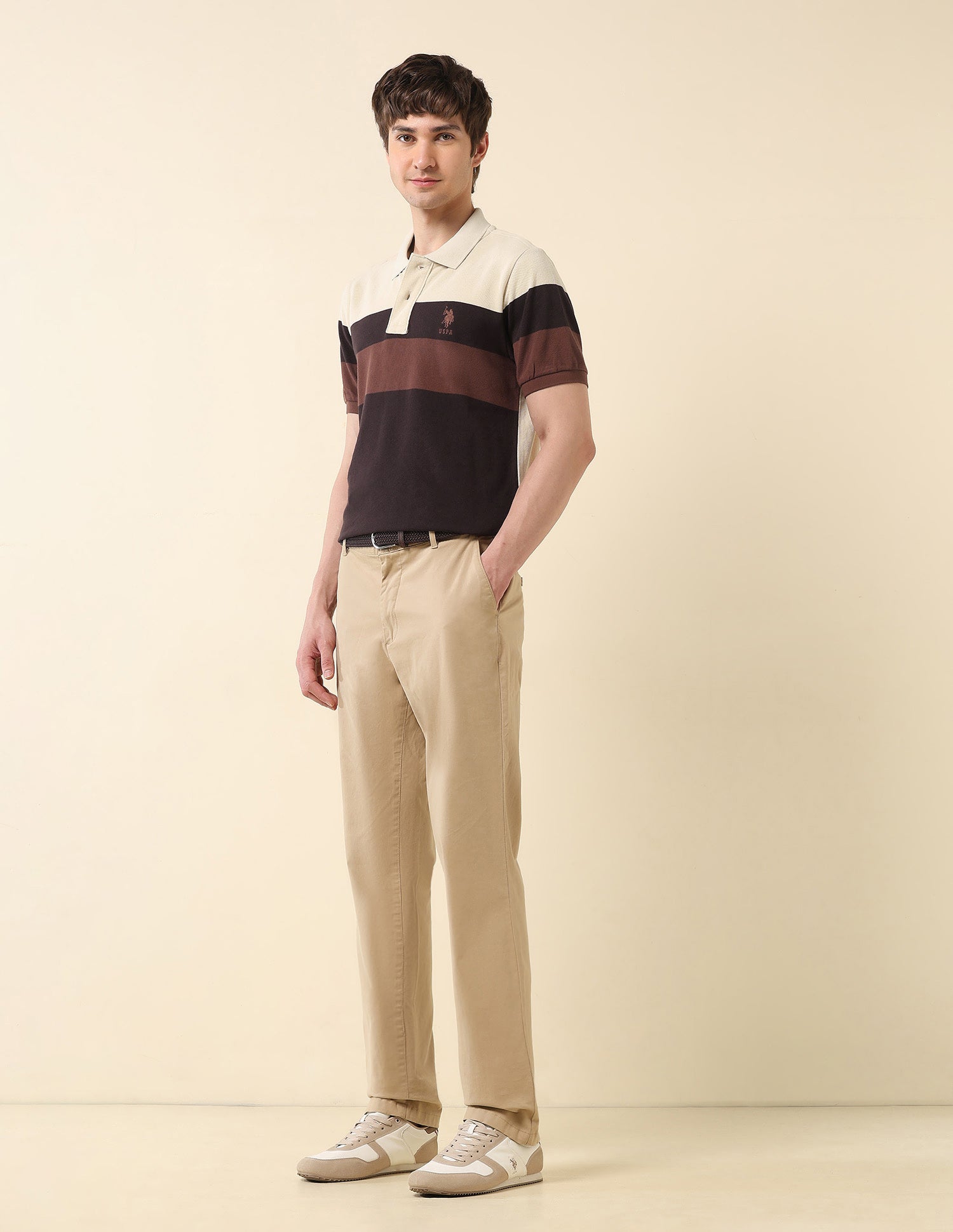 Colourblocked Classic Polo Shirt Dark Brown - U.S. Polo Assn. India | Large
