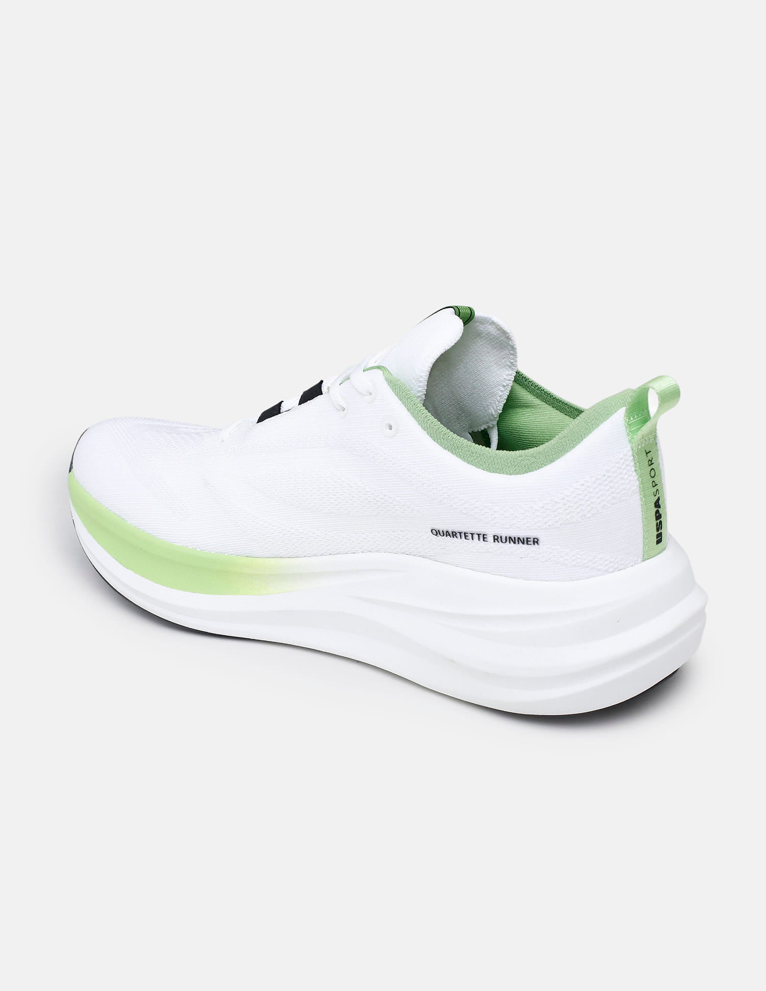 Quarette Runner Lace-Ups Running Shoes White - U.S. Polo Assn. India | Large