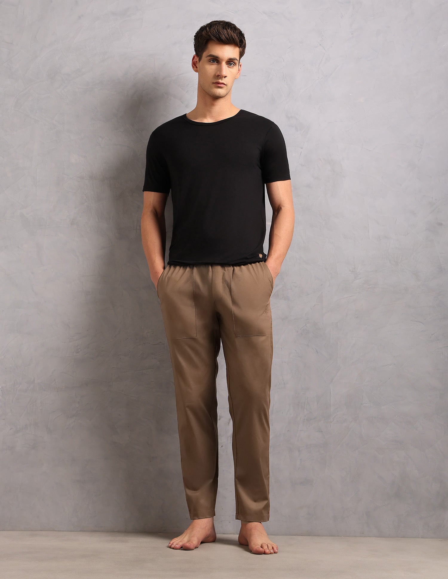 Cotton Stretch Breathable OELP9 Lounge Pants - Pack Of 1 Light Brown - U.S. POLO ASSN. | Large