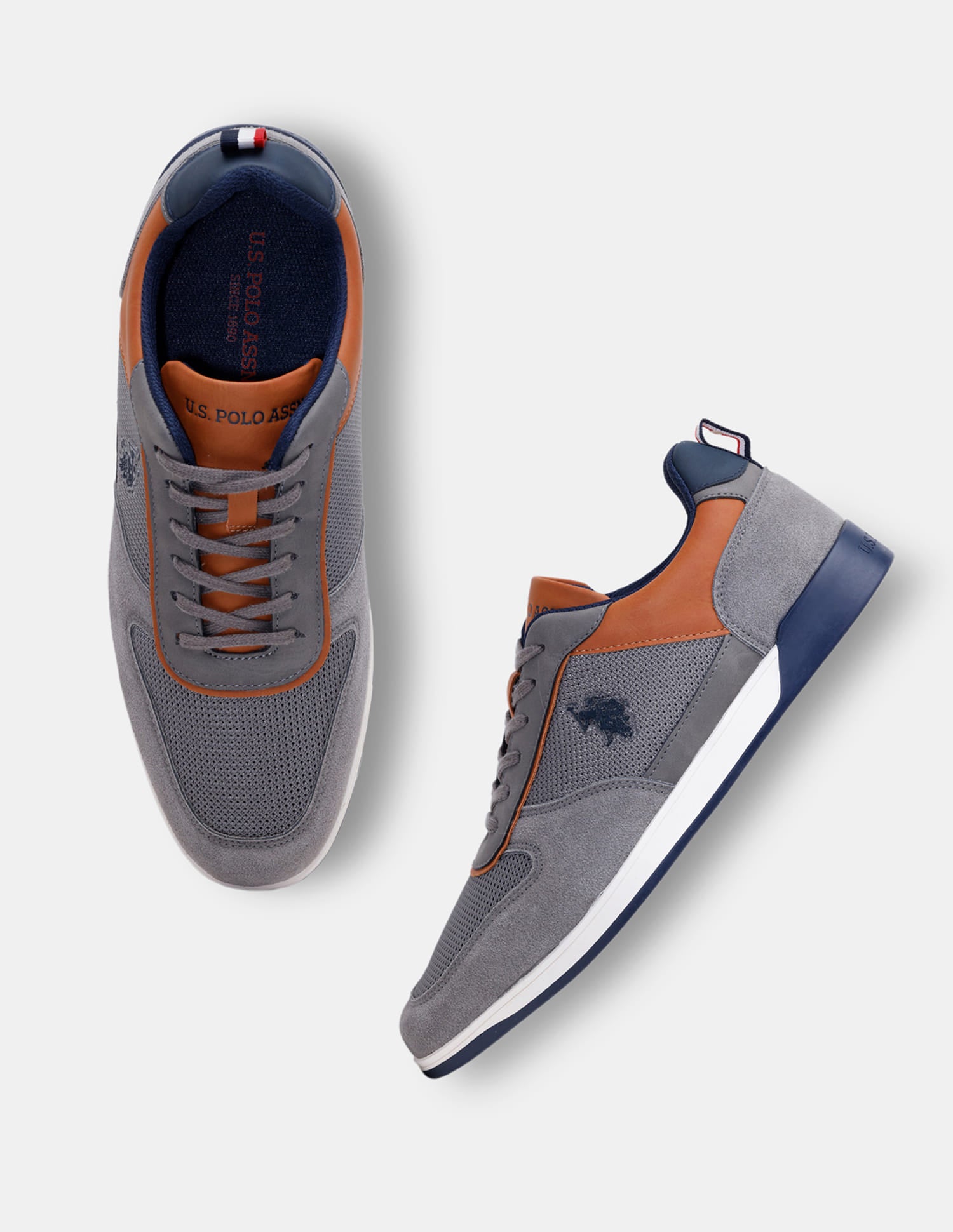 Men Ignacio Smart Casuals Sneakers Grey - U.S. Polo Assn. India | Large