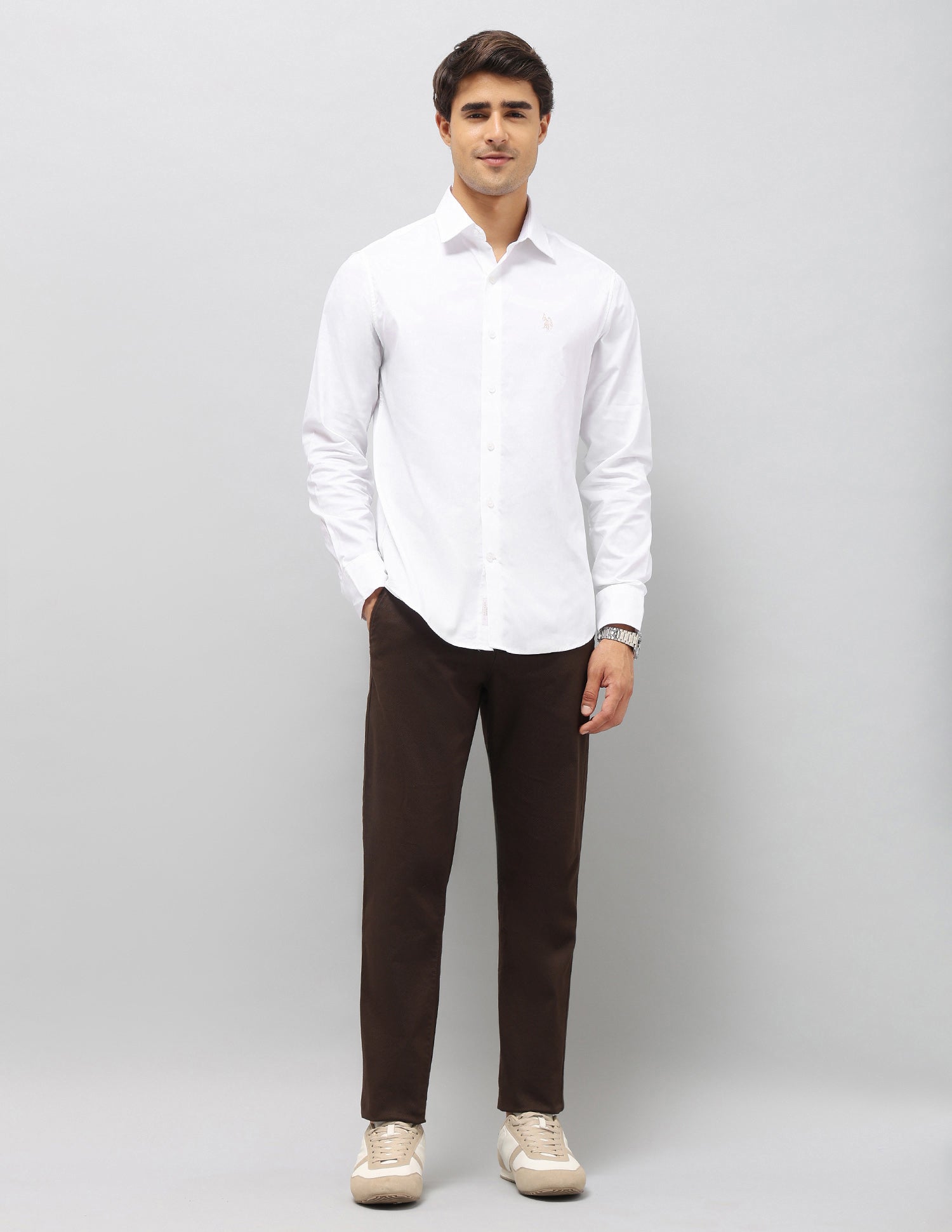 Oxford Pure Cotton Shirt White - U.S. POLO ASSN. | Large