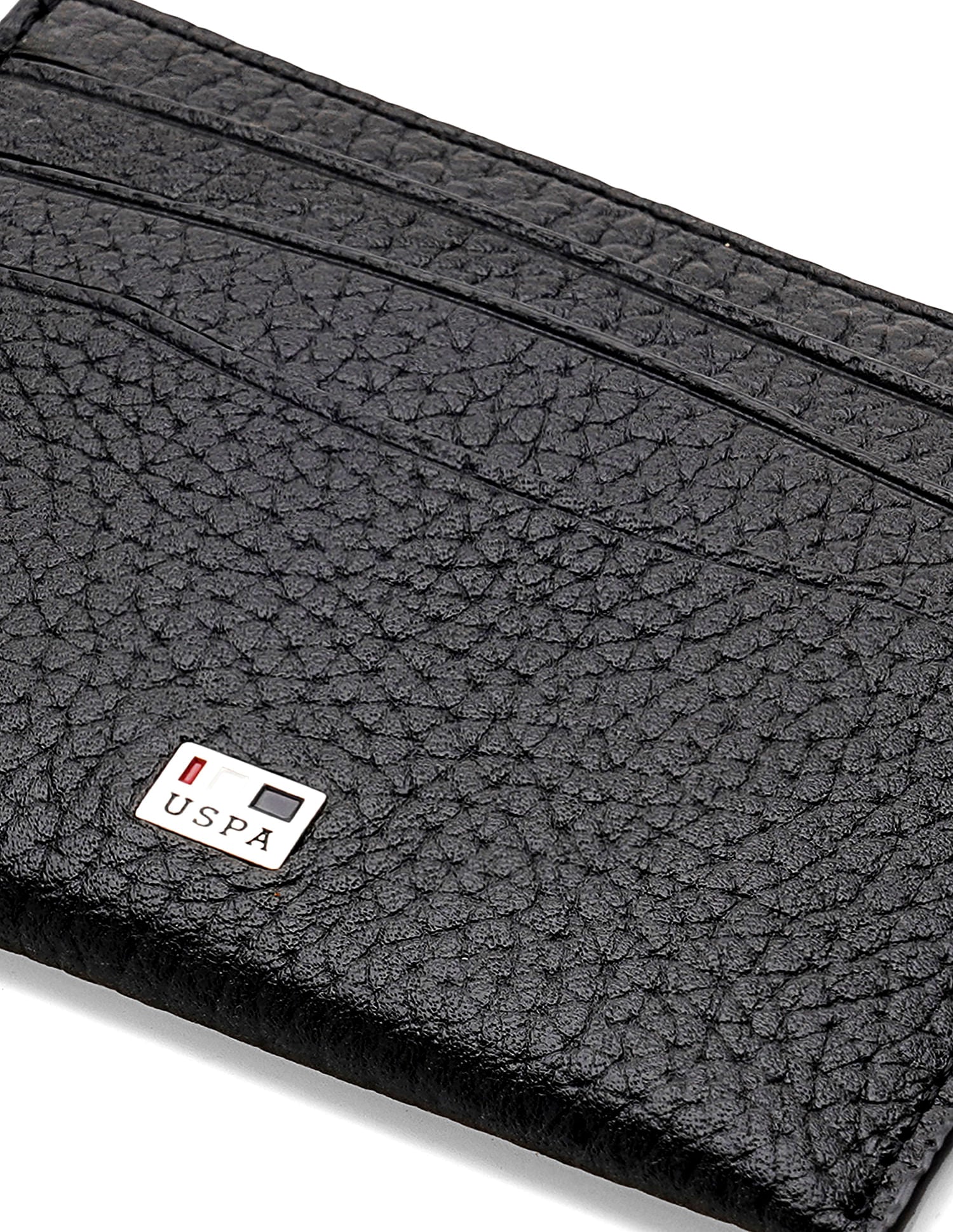 Men Holo Textured Card Holder Black - U.S. Polo Assn. India | Large