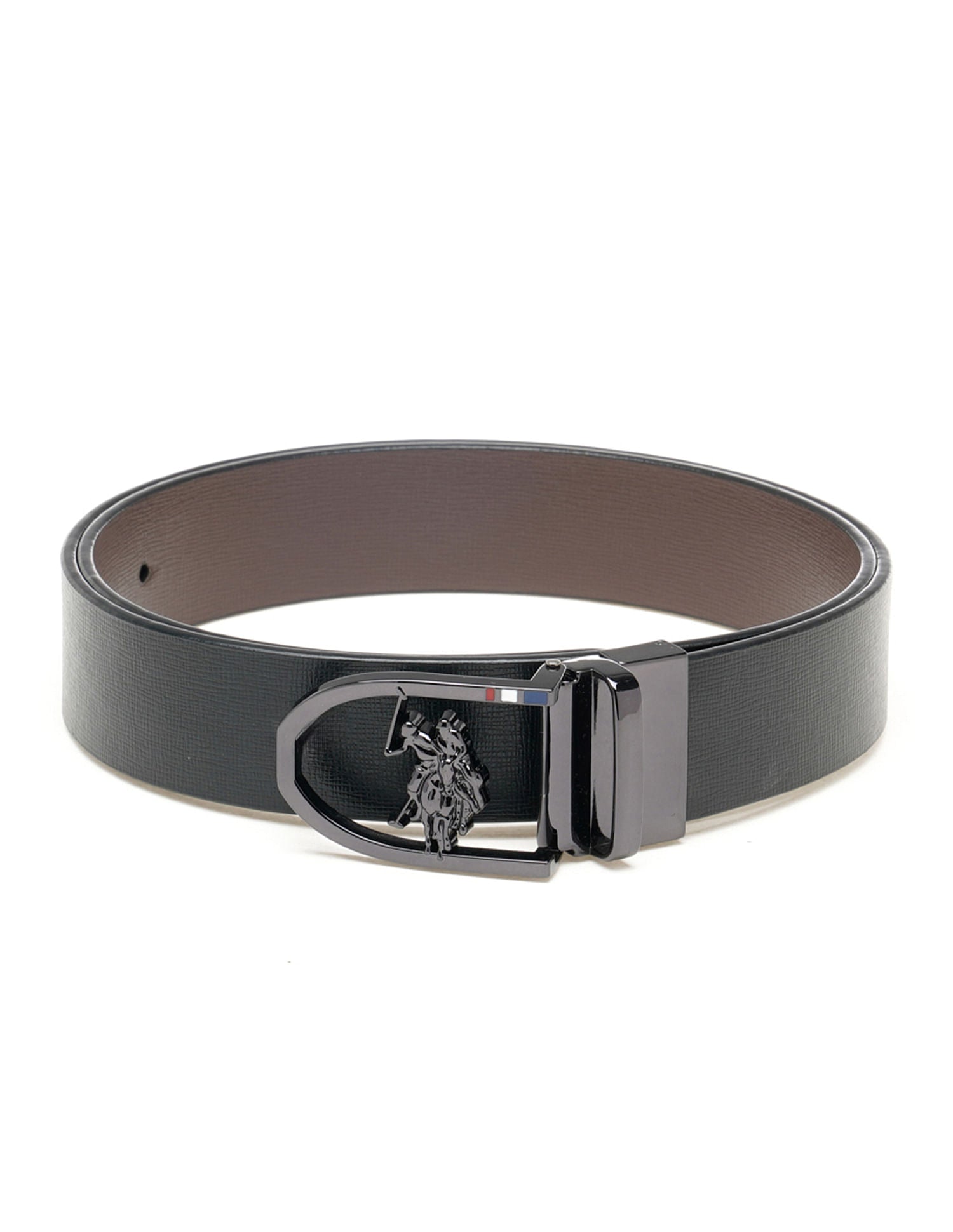 Men Leather Reversible Belt Brown and Black - U.S. POLO ASSN. | Large