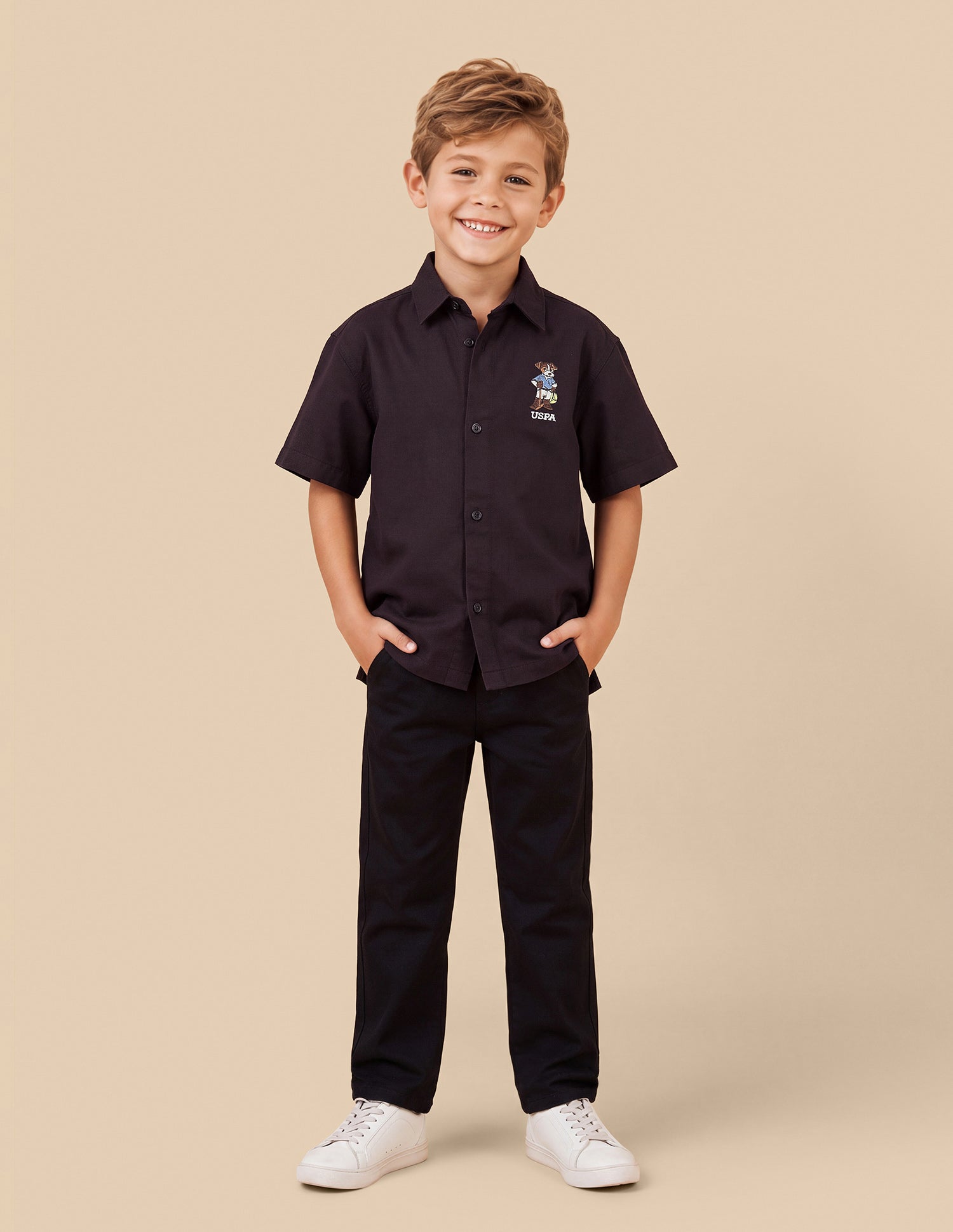 Twill Boxy Fit Shirt Brown - U.S. Polo Assn. India | Large