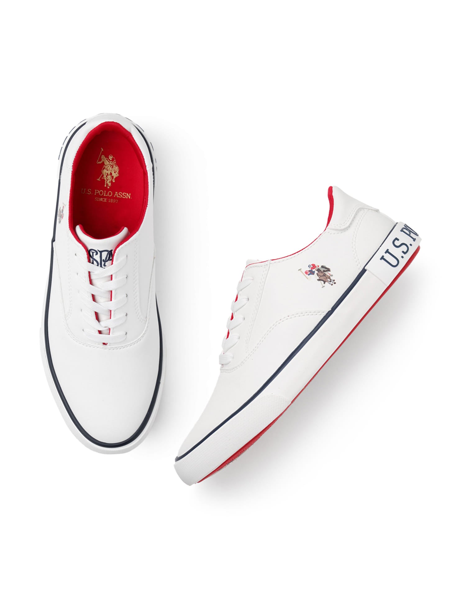 Women Low Top Parker Sneakers White - U.S. Polo Assn. India | Large