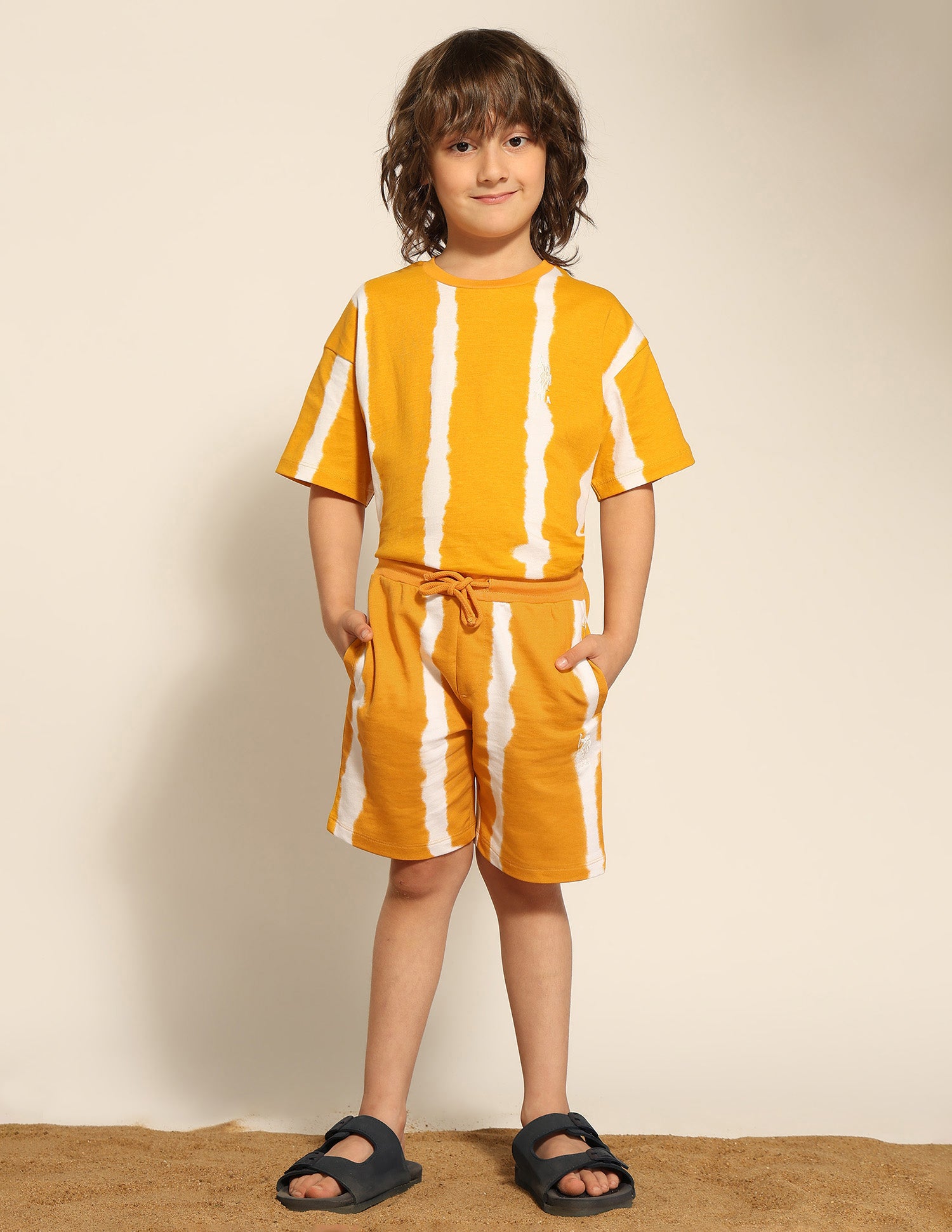 Boys Pure Cotton Dyed Shorts Yellow - U.S. POLO ASSN. | Large