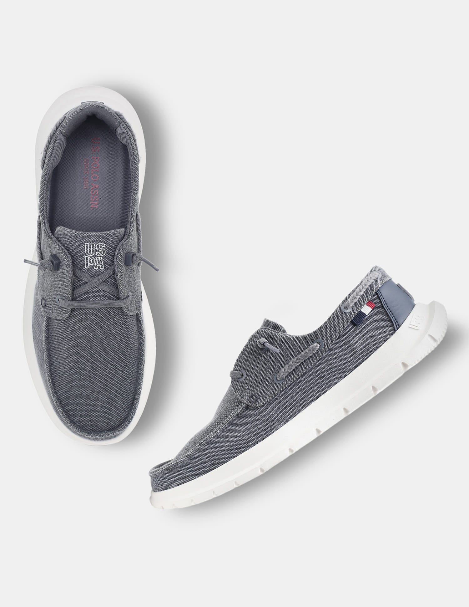 Round Toe Slip Ons Nero Sneakers Blue - U.S. Polo Assn. India | Large