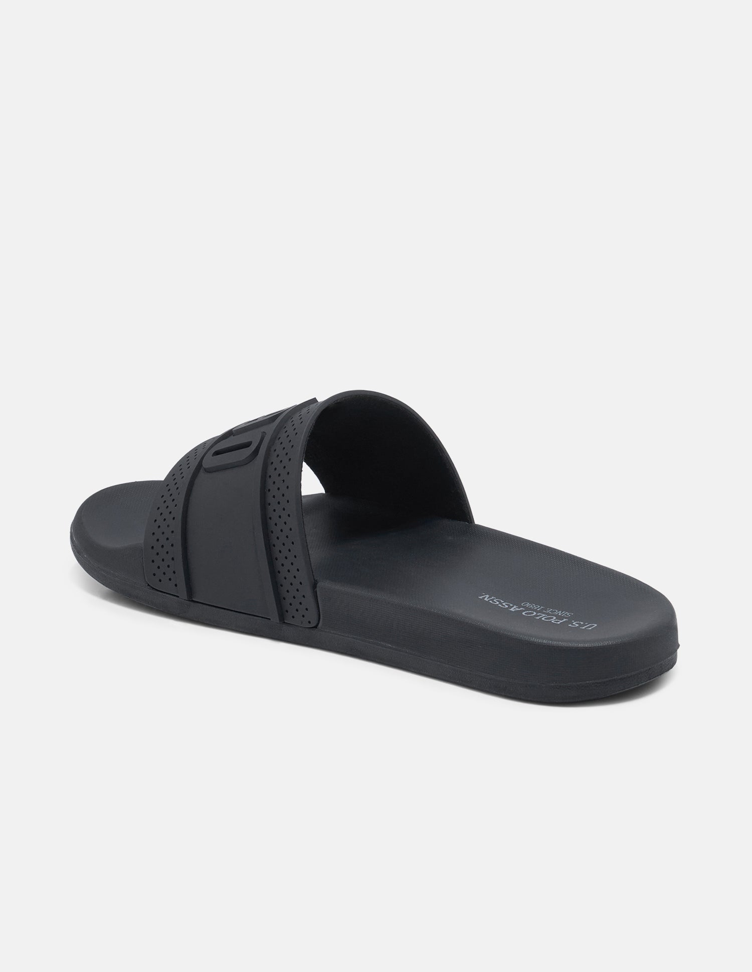 Numeric Embossed Alfie Sliders Black - U.S. Polo Assn. India | Large