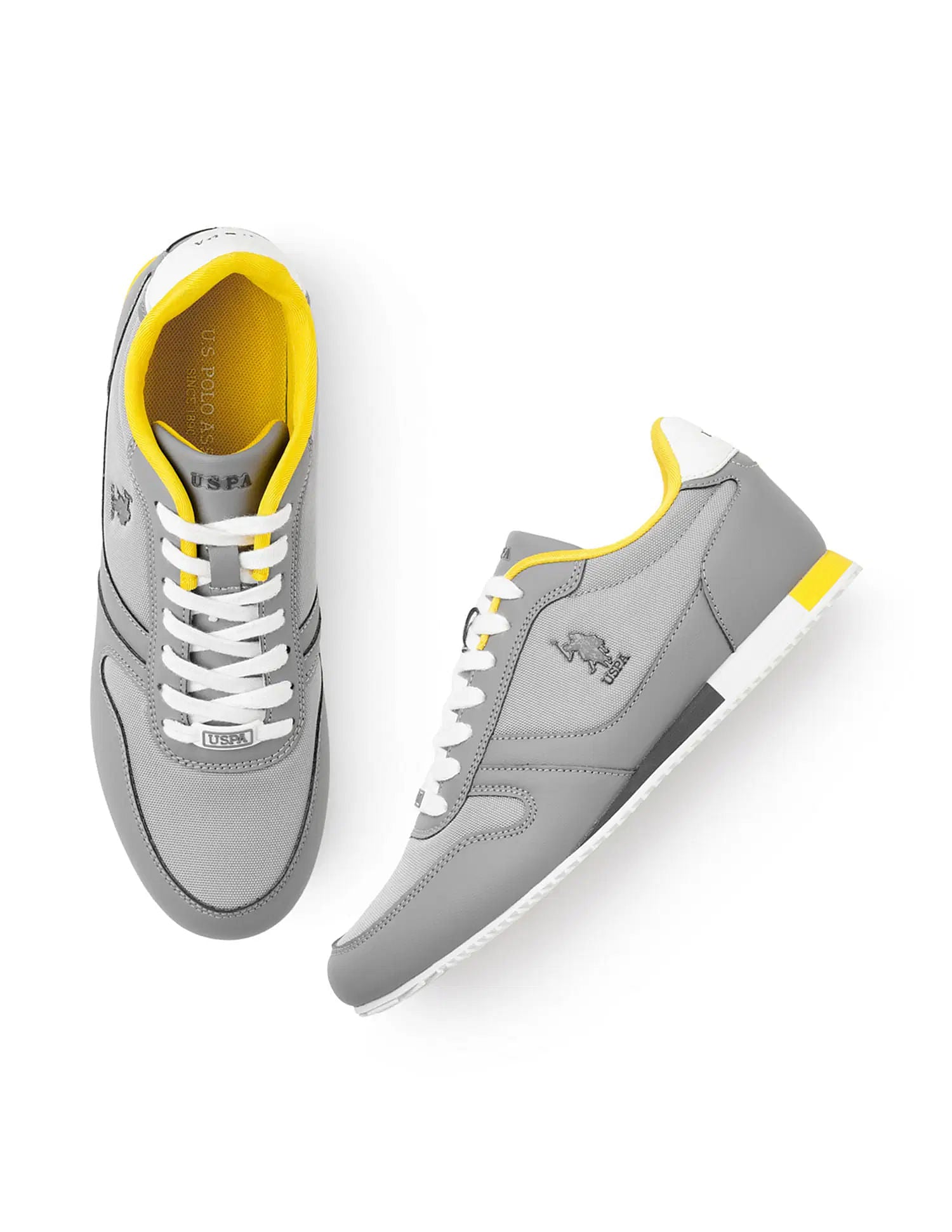 Men Clemt 3.0 Colourblocked Sneakers Grey - U.S. POLO ASSN. | Large