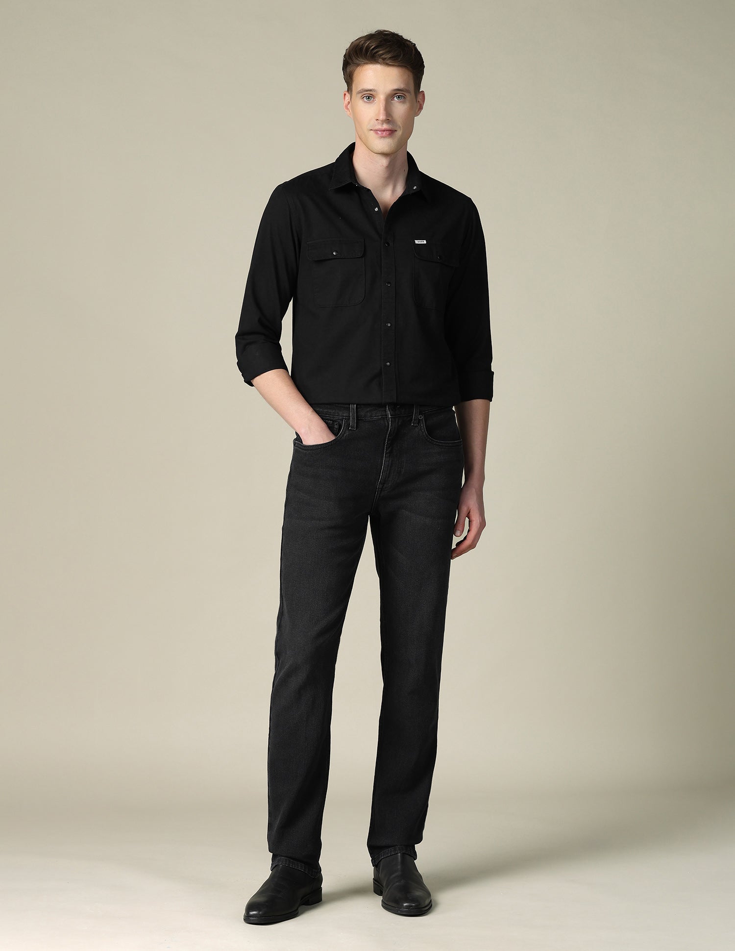Harold Slim Straight Fit Black Jeans Black - U.S. POLO ASSN. | Large