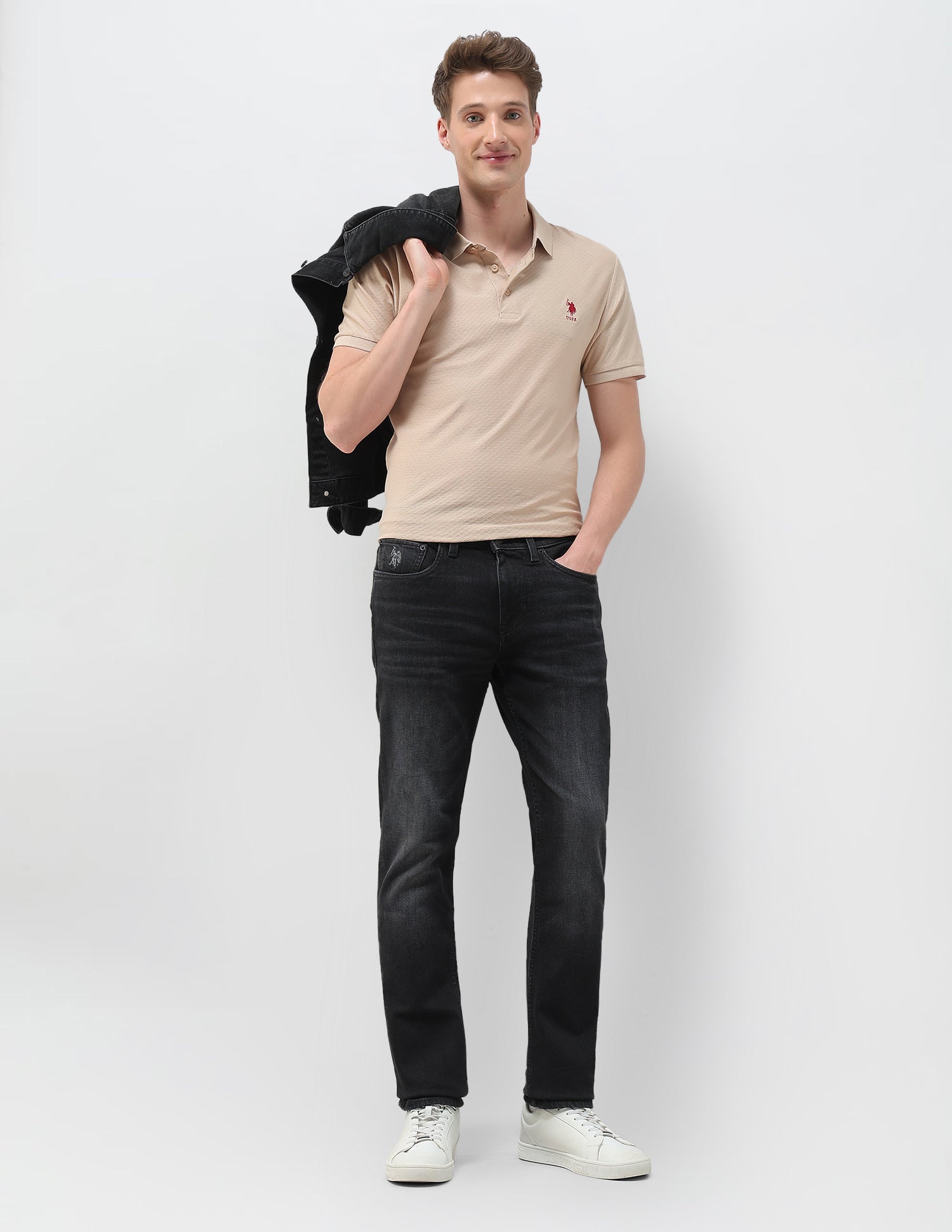 Slim Tapered Black Jeans Black - U.S. POLO ASSN. | Large