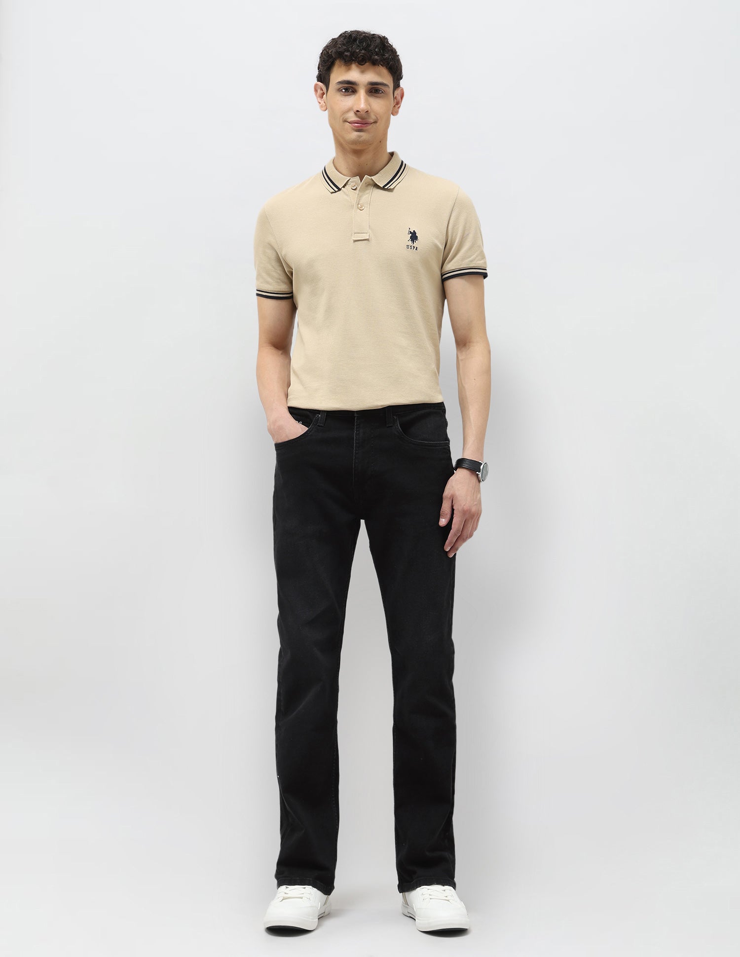 Connor Bootcut Black Jeans Black - U.S. POLO ASSN. | Large