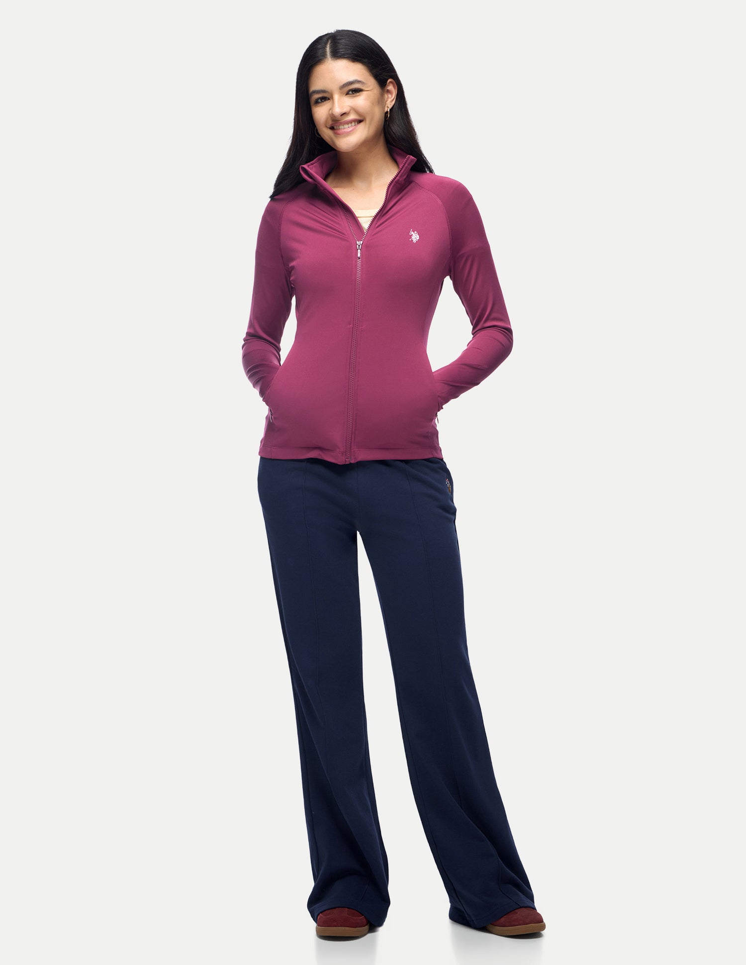 Snug Fit Performance Sports Jacket Wine - U.S. Polo Assn. India | Large