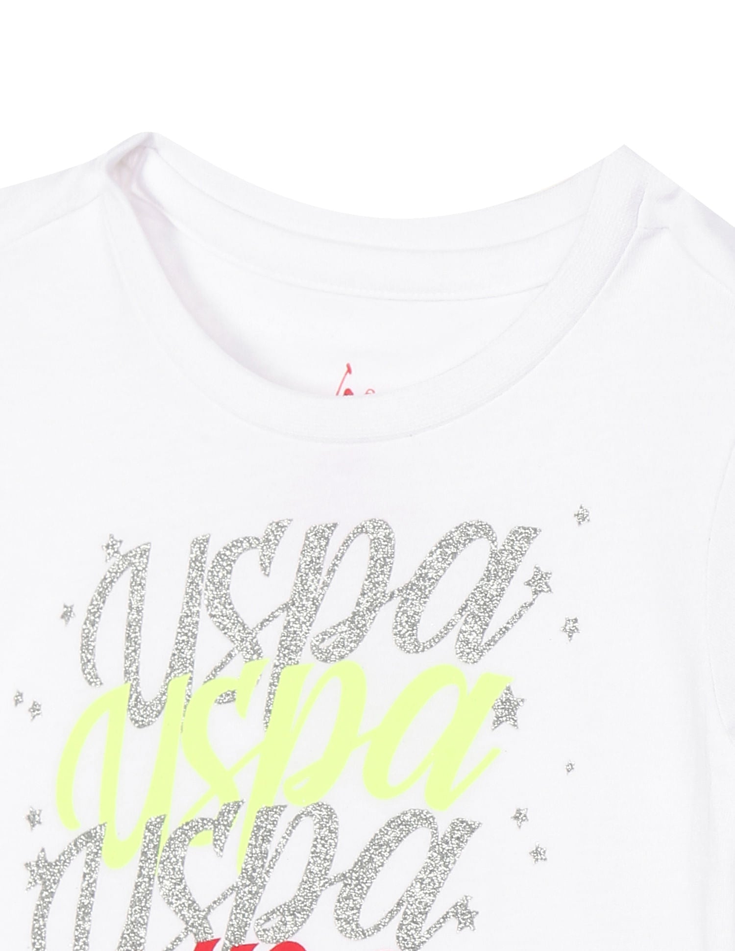 Crew Neck Brand Print T-Shirt White - U.S. POLO ASSN. | Large