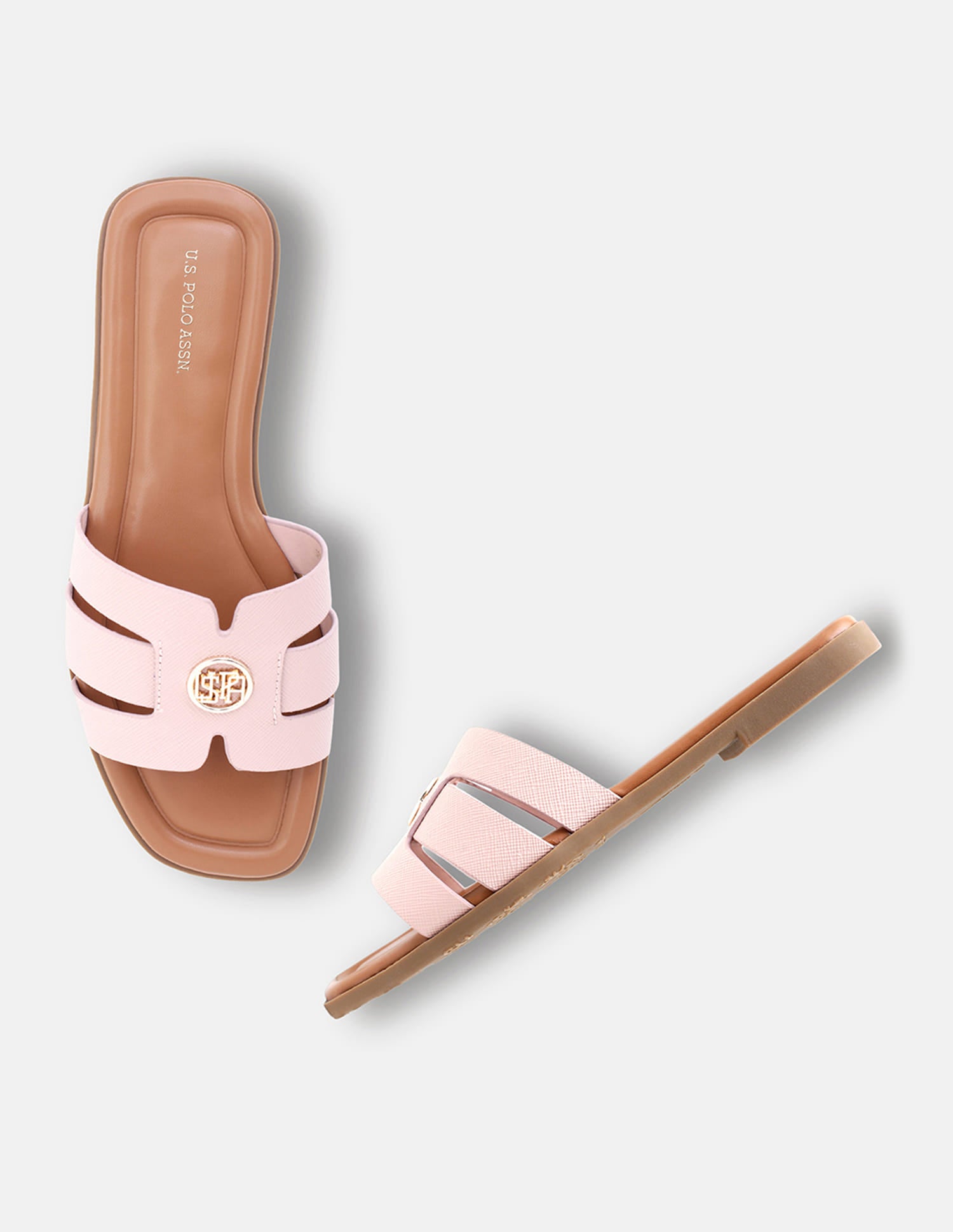 Textured Lucien Sandals Pink - U.S. Polo Assn. India | Large