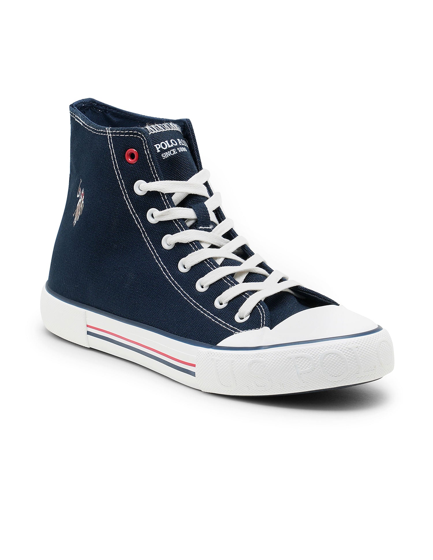 Men Vlair 2.0 Canvas Mid Top Casual Shoes Navy - U.S. POLO ASSN. | Large