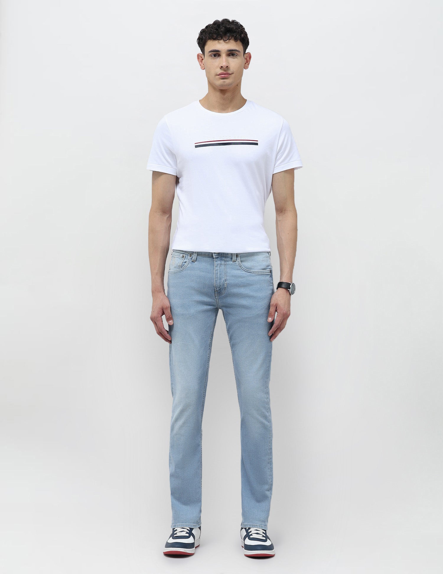 Regallo Skinny Fit Blue Jeans Light Blue - U.S. POLO ASSN. | Large